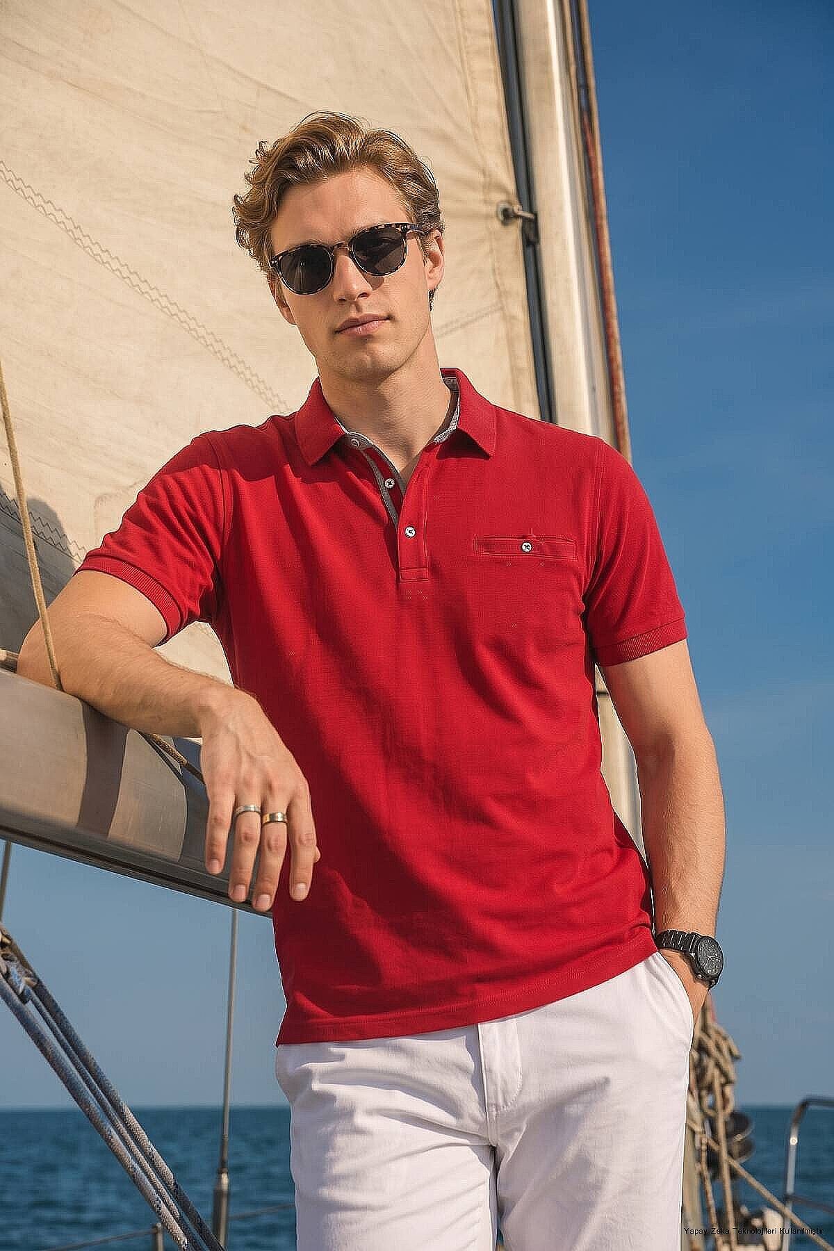 SmileSmile Polokragenpullover Bordeaux 100% Baumwollpoloshirt