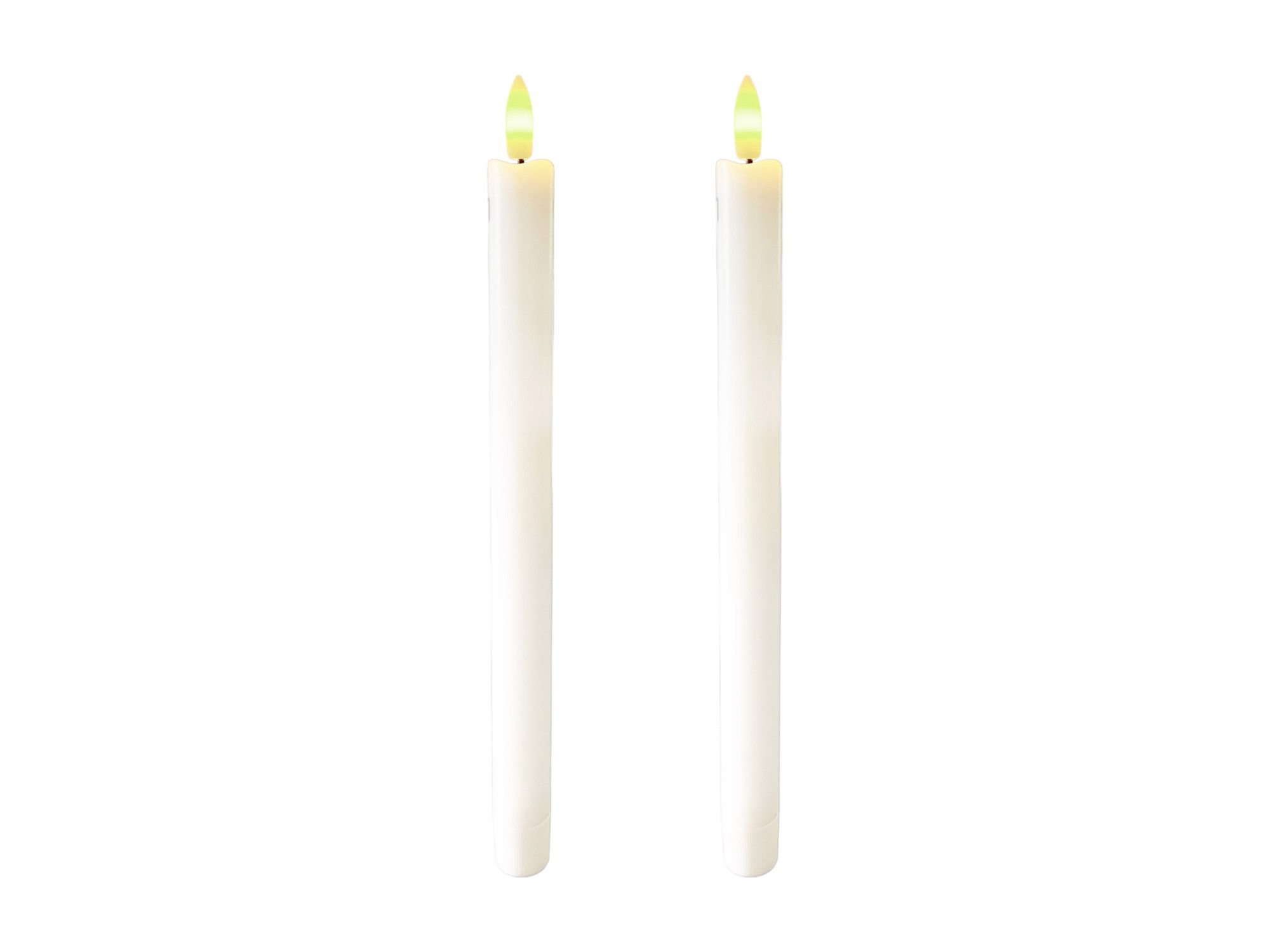 Coen Bakker Deco BV LED-Kerze (Set, 2-tlg), Stabkerzen weiß 3D Flamme warmw günstig online kaufen