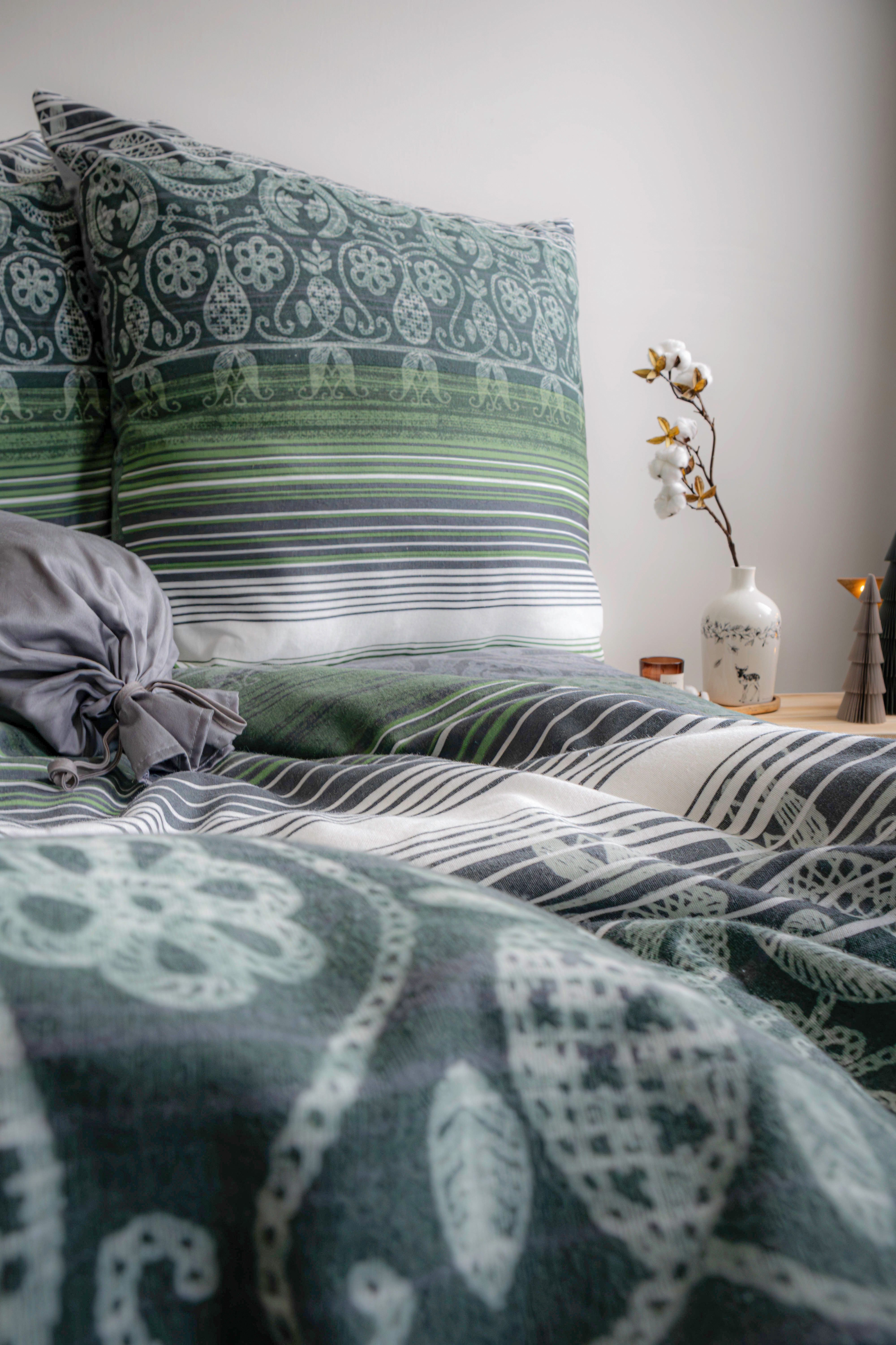 fleuresse Bettwäsche Aspen, Feinbiber, 2 teilig, Feinbiber mit Karo günstig online kaufen