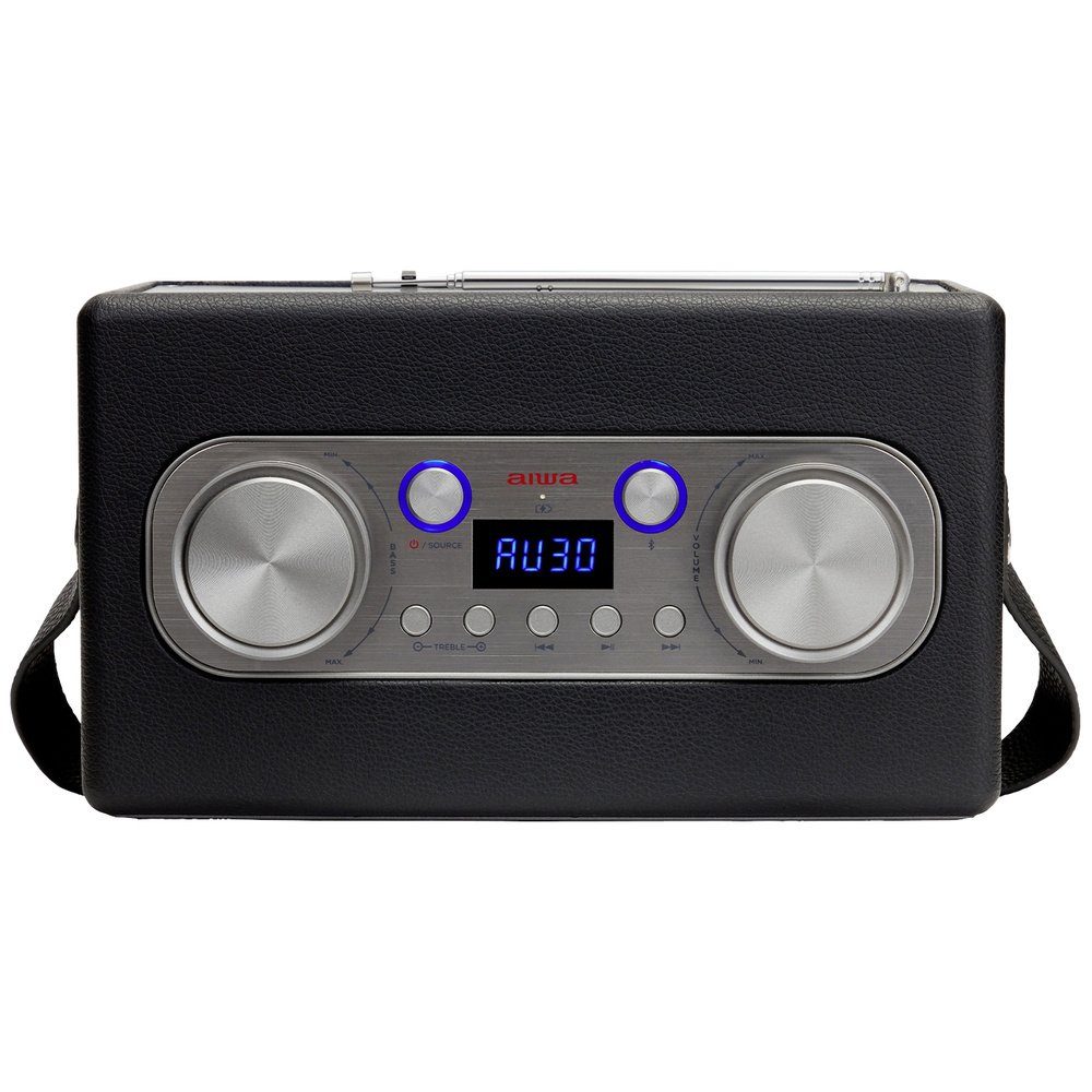 Kofferradio Bluetooth®, Radio Aiwa AUX, BSTU-800BK Schwarz/Silber UKW USB Aiwa