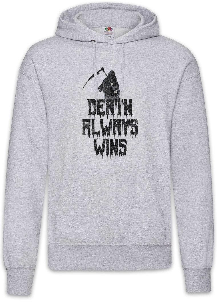 Hoodie Death Always Wins Reaper Herren Hoodie Biker Club MC Reaper Rocker