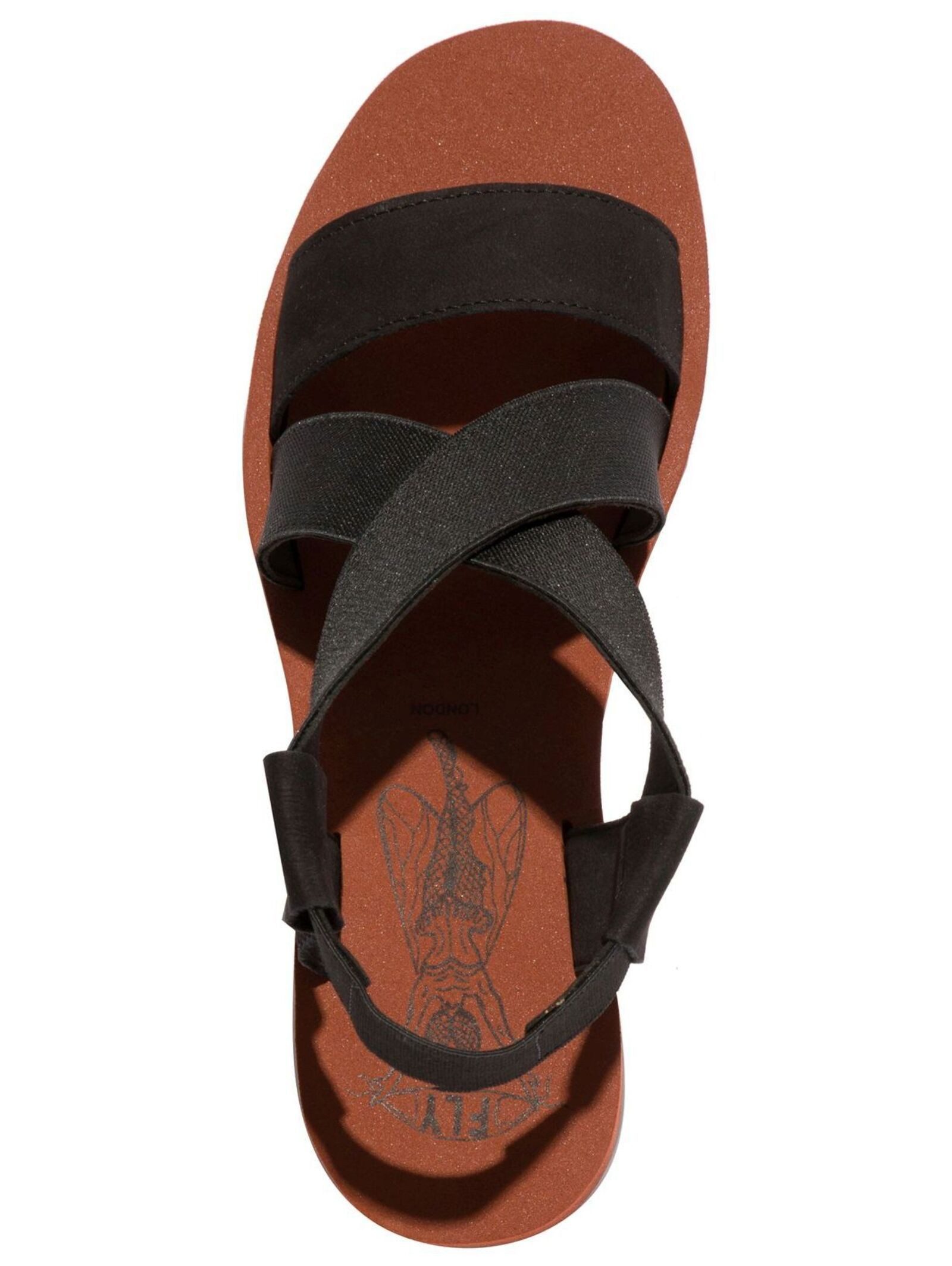 Fly London Fly London Sandalen Leder/Textil Keilsandalette