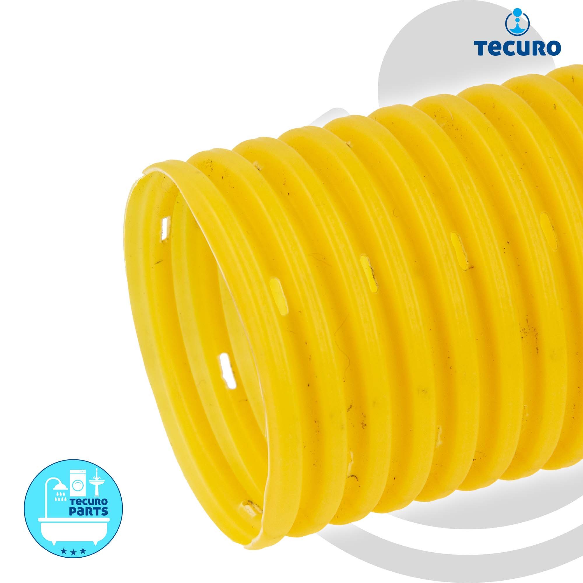 tecuro Drainagerohr Drainagerohr, flexibel, gewellt und geschlitzt, verschiedene Längen, DN 60 x Länge 3 m