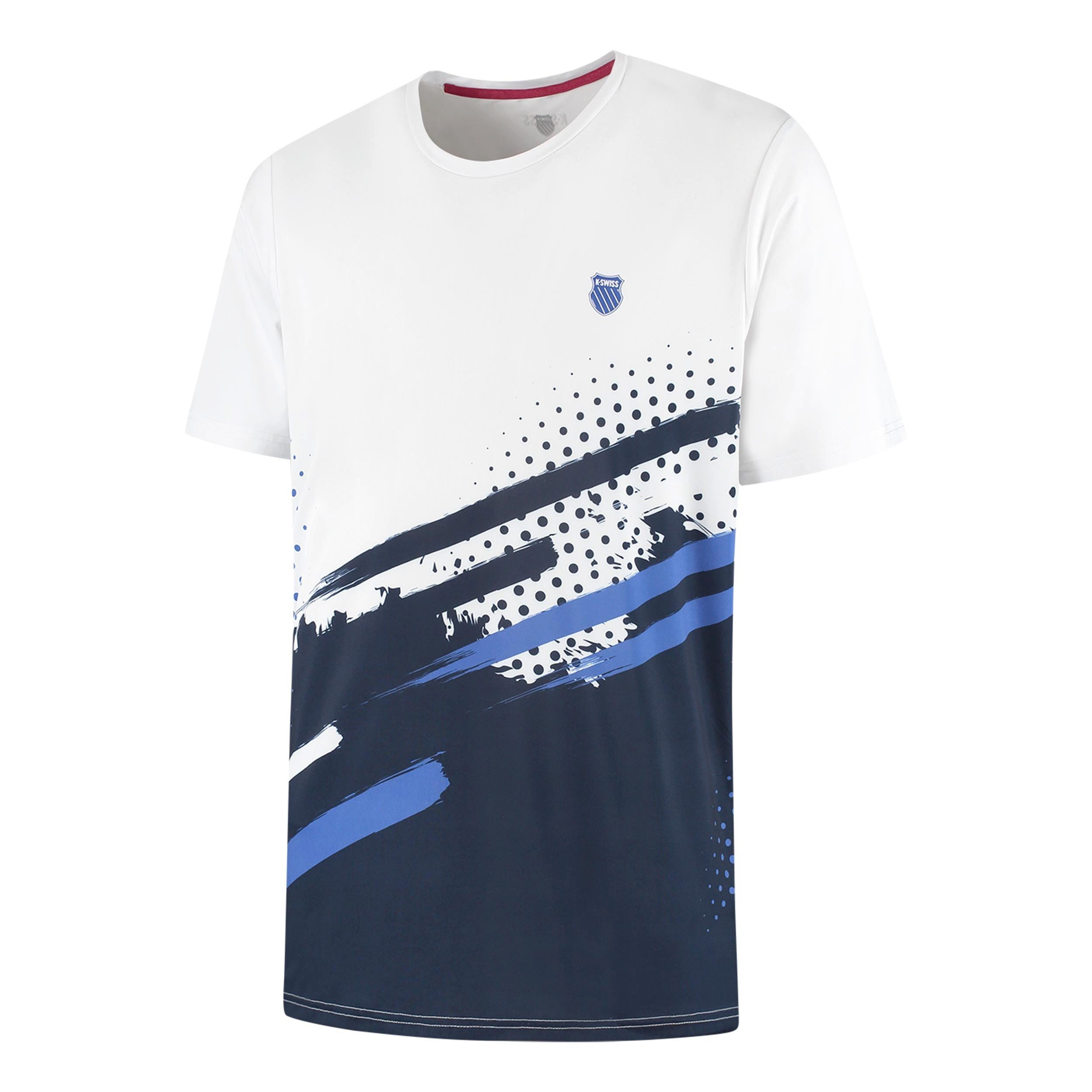 T-Shirt Hypercourt Print Crew Stripe