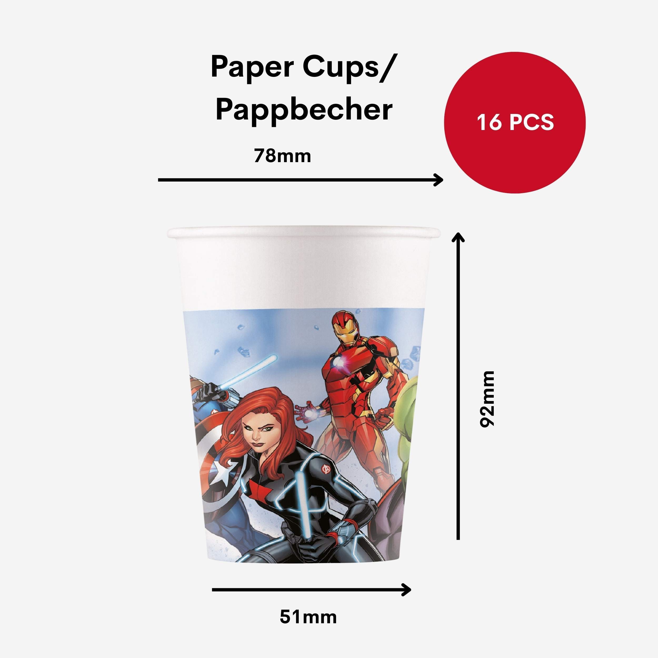 Procos Einweggeschirr-Set 76-tlg. Avengers Infinity Stones Party Set für Kindergeburtstag, 8 Personen – Bild 3 von 5