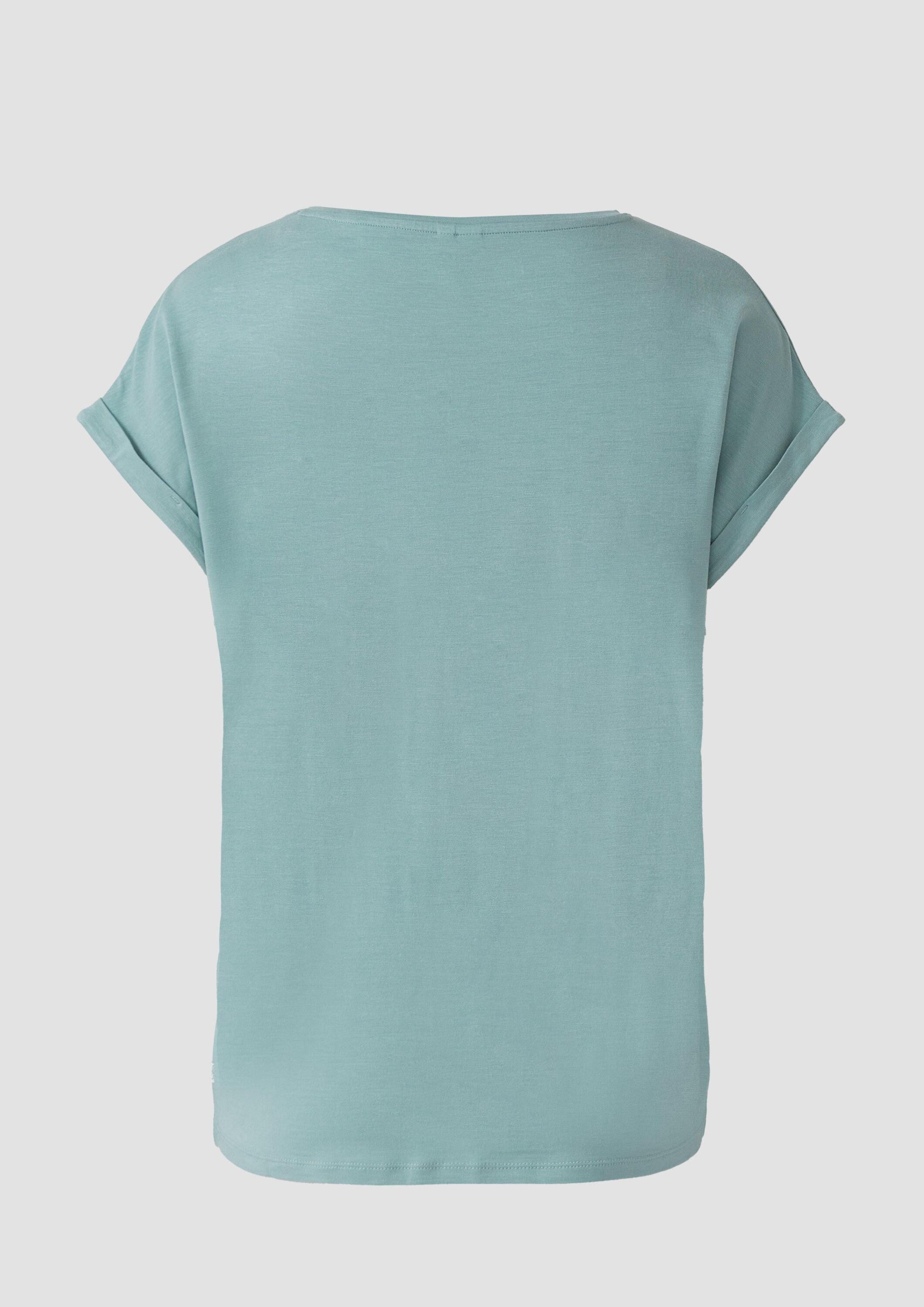 QS Kurzarmshirt T-Shirt T-Shirt aus Lyocellmix günstig online kaufen