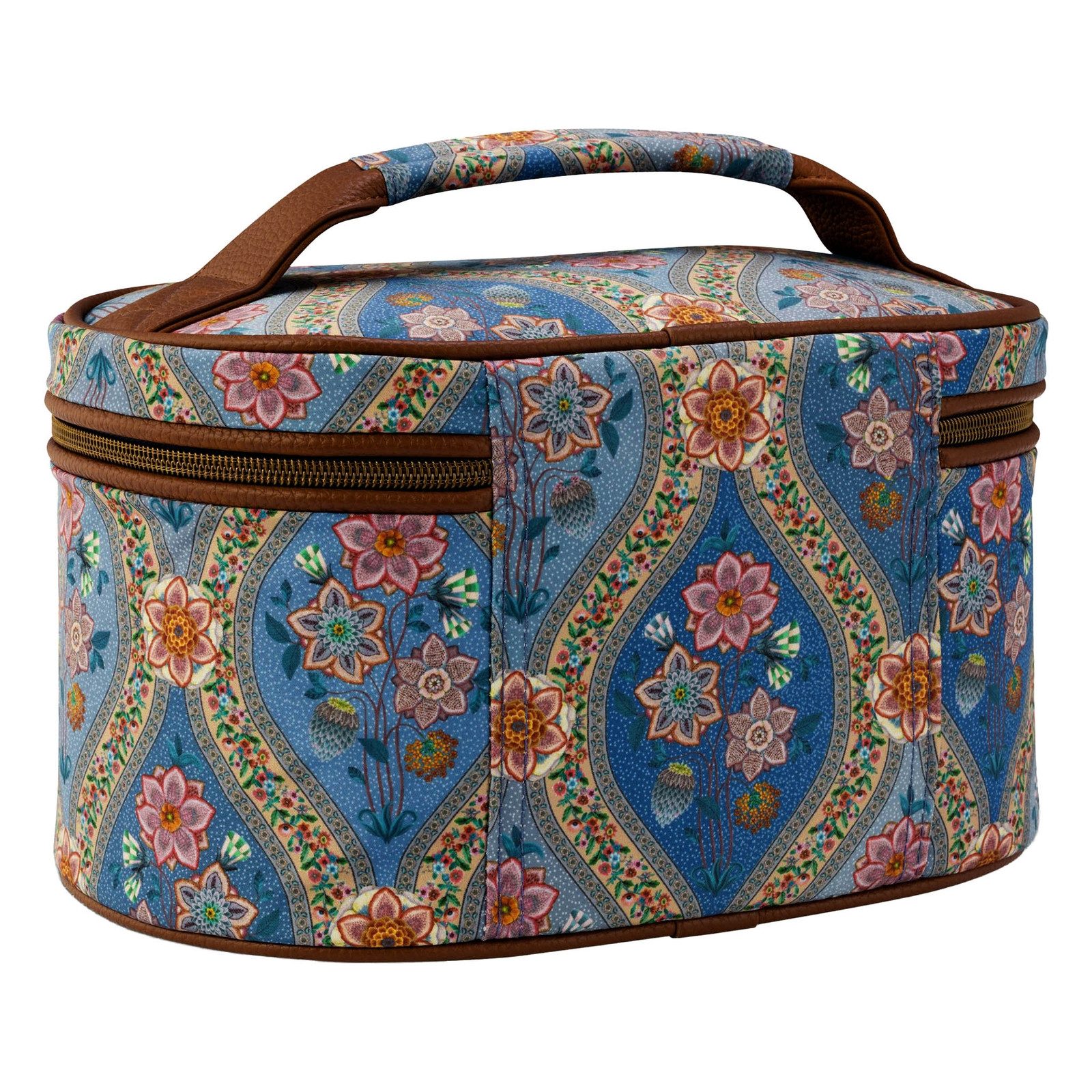 PiP Studio Kosmetikkoffer Cleo Beauty Case Ornamento, mit Kunstlederdetails und Markenpatches