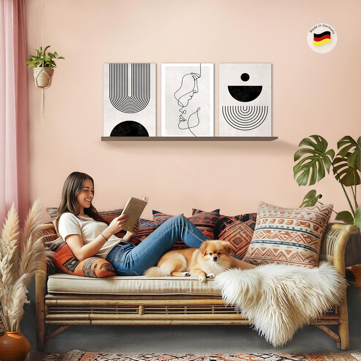 Novart Wandbild Abstrakt Novart Figuren Wohnzimmer Deko Abstract, Formen