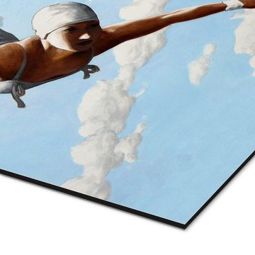 Posterlounge Alu-Dibond-Druck Sarah Morrissette, Kunstspringerin in den Wolken, Schlafzimmer Maritim Malerei