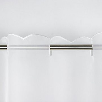 Scheibengardine, Clever-Kauf-24, Durchzuglöcher, transparent