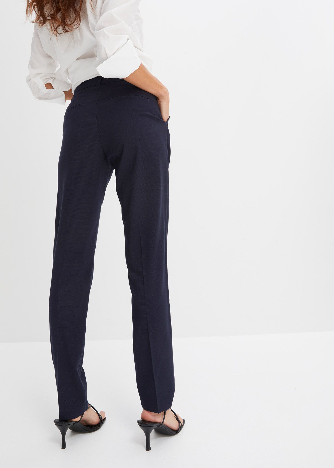bonprix Anzughose Slim fit Passform, mit Stretchanteil, mit Bügelfalte