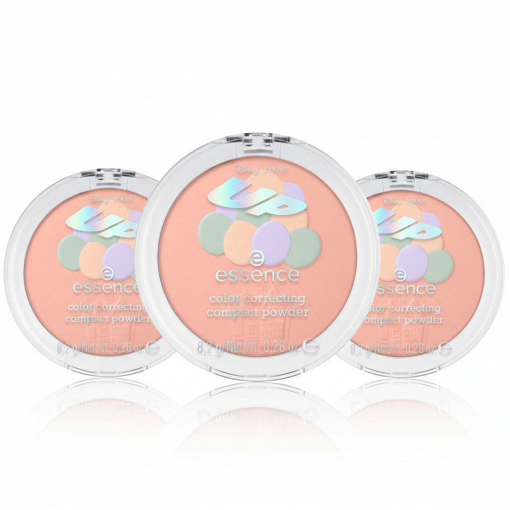 Essence Puder Disney Pixar Up color correcting compact powder, 3-tlg., mit hochwertiger Formel