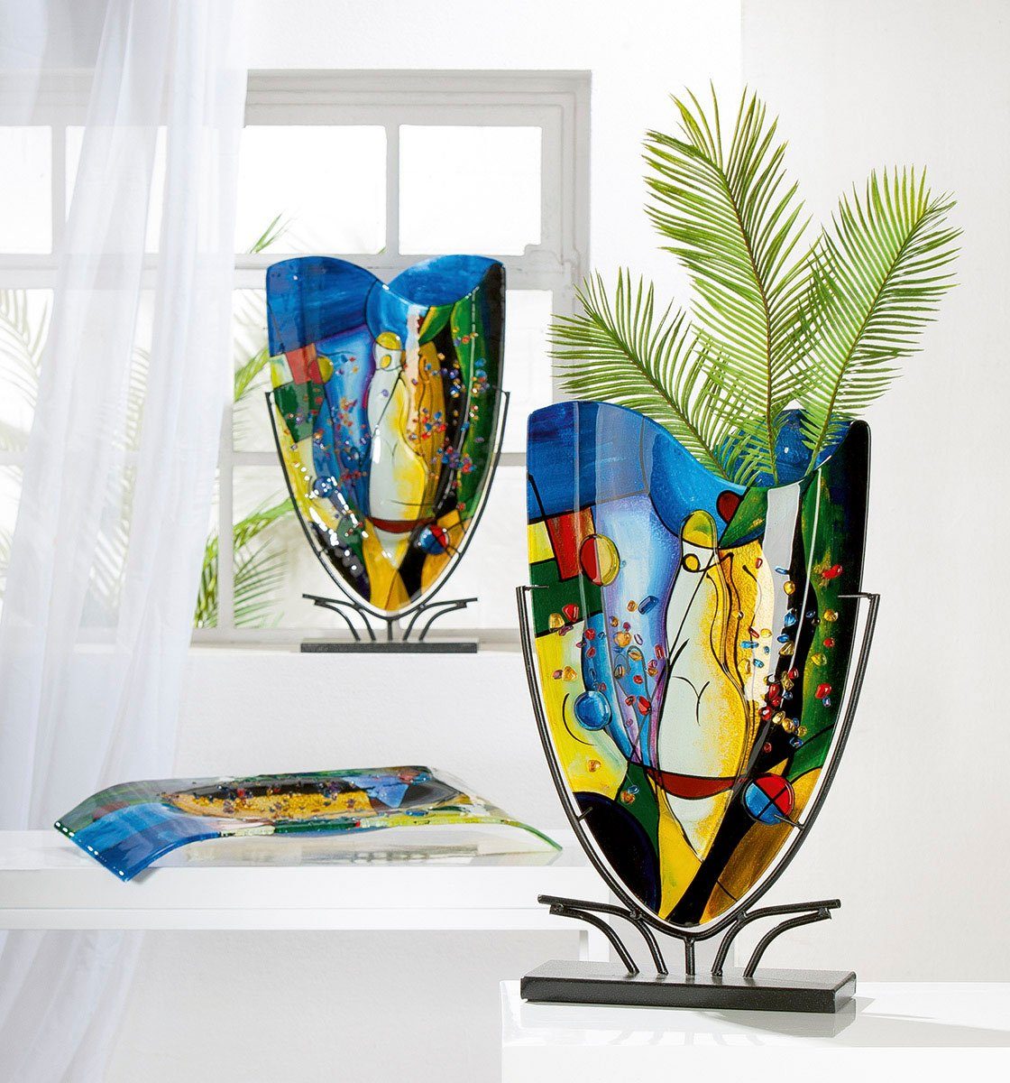 Casablanca by Gilde Tischvase Magic, Dekovase (1 St), Vase aus Glas, mit sc günstig online kaufen