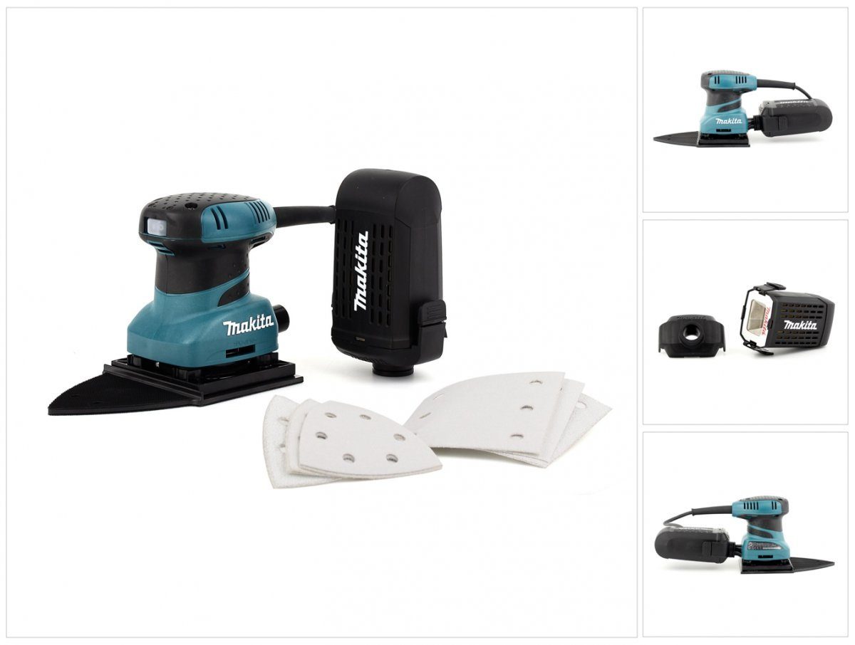 Makita Exzenterschleifer BO 4565 200 W Schwingschleifer inkl. Schleifpapier-Set 9-tlg. 219 x 1