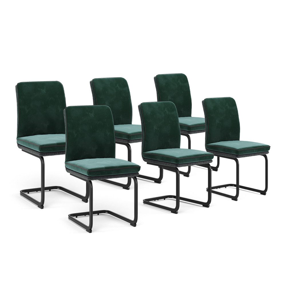 Vicco Esszimmerstuhl Eleganza, Grün, 6er Set günstig online kaufen