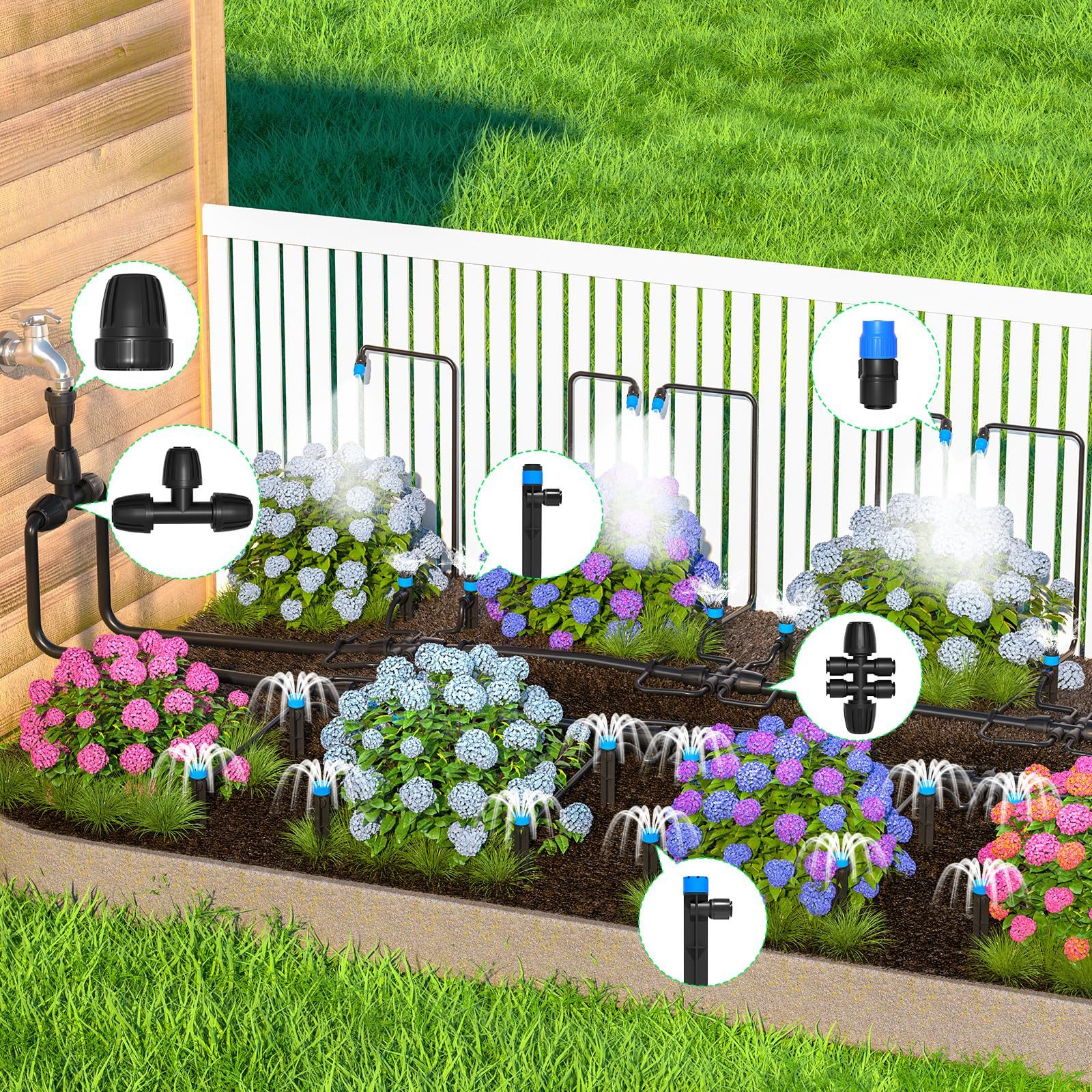 BTTO Bewässerungssystem 18M/30M Tropfbewässerungssystem-Set,Gartenbewässeru günstig online kaufen
