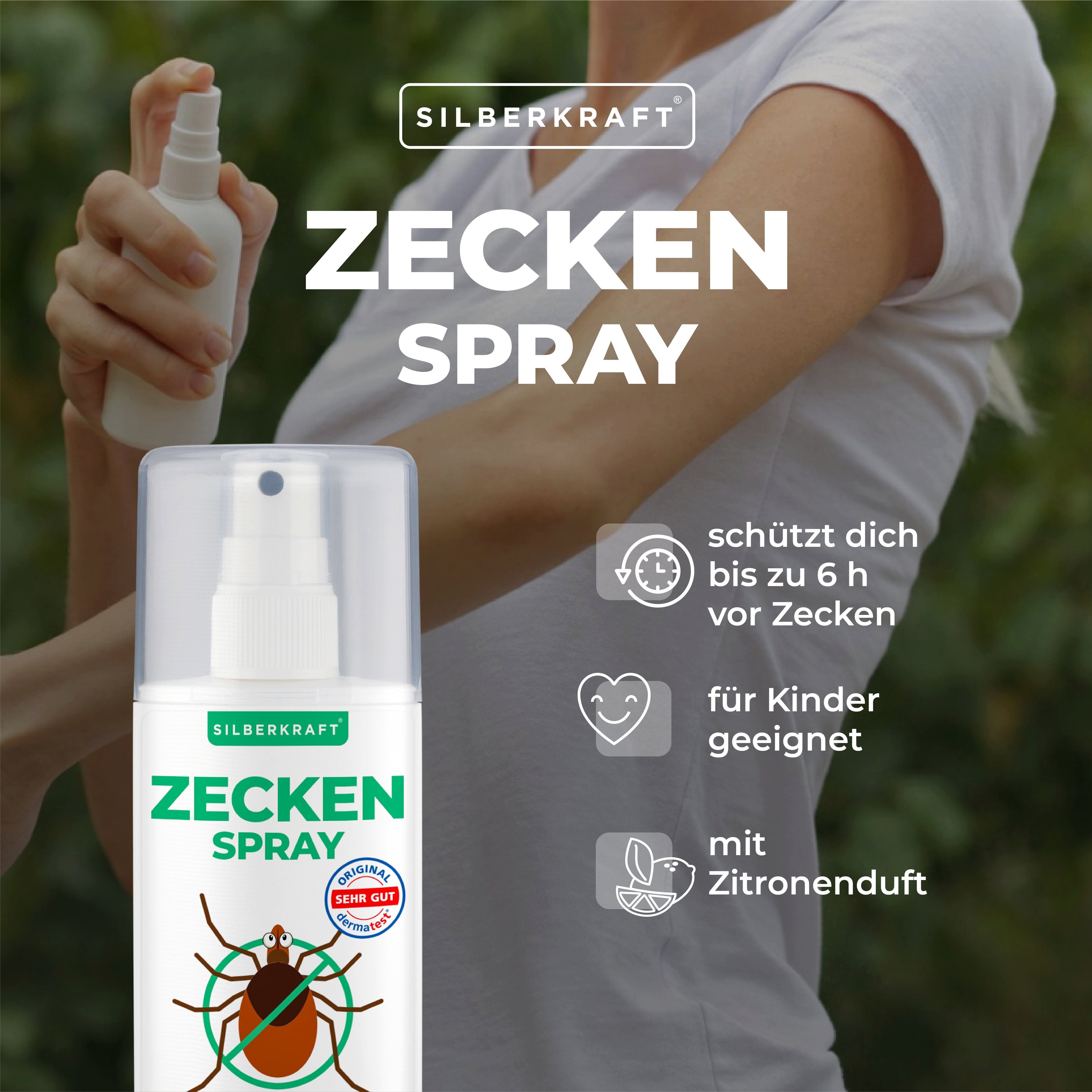 Zeckenspray Silberkraft Zeckenschutz 1-St. Spray, ml, Zecken 100 - Anti Insektenspray