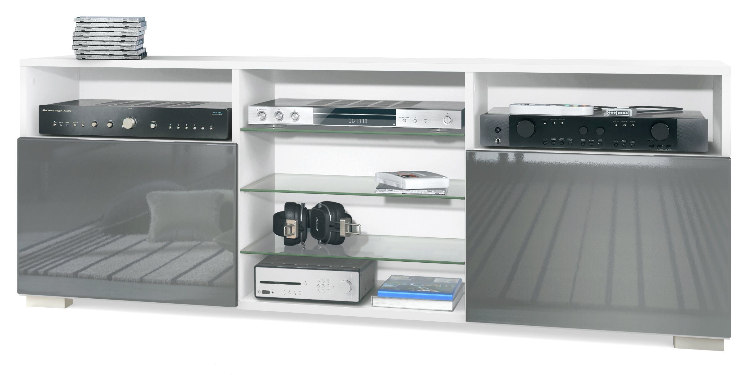 Front in Grau Hochglanz