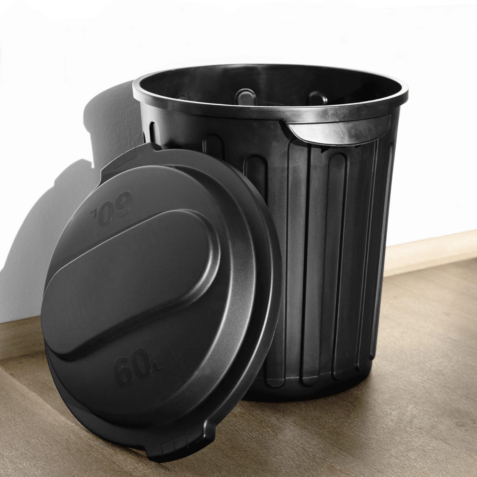Floordirekt Mülleimer Abfalleimer Robin Geruchsdicht, Hygienisch & Leicht zu Reinigen, 60 L