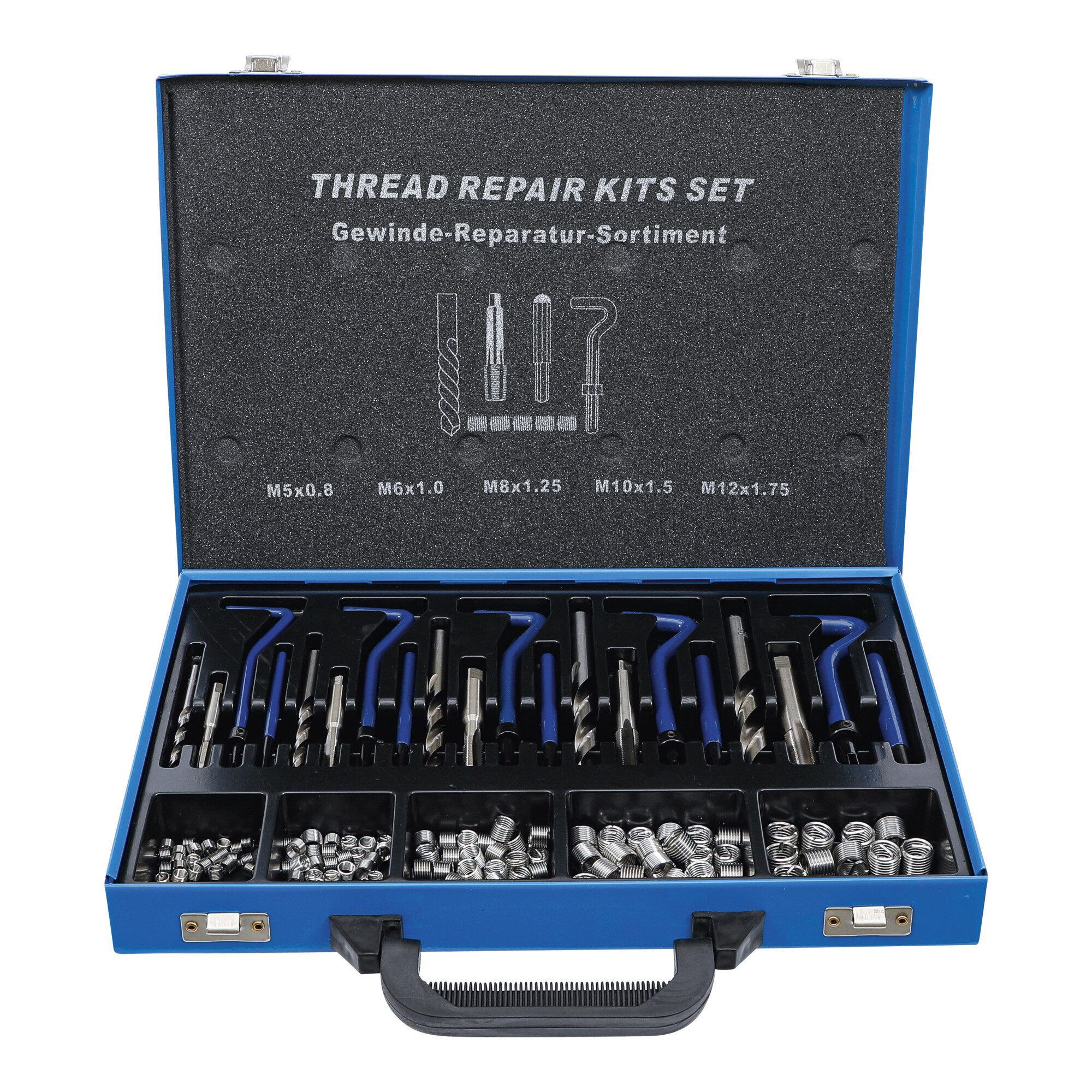 BGS technic Gewindeschneider BGS Gewinde-Reparatursatz M5 - M12 130-tlg.
