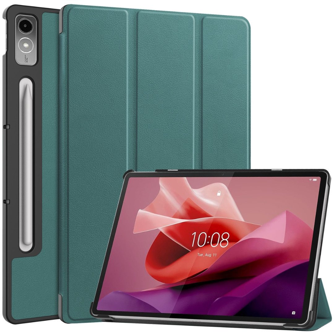 SmartUP Tablet-Hülle für Lenovo Tab P12 Stifthalter Klapphülle Tasche Etui Cover Slim Case 12,7 Zoll, integrierte Standfunktion, integrierter Stifthalter