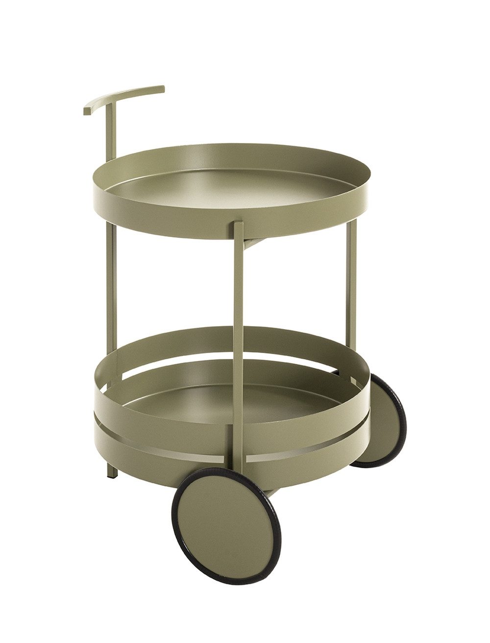 freiraum Servierwagen 37982, in grün (Schilfgrün), Metall - 62x42cm (HxD)