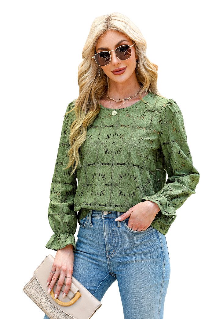 Cupshe Blusentop Romantisches Strick Top aus Spitze