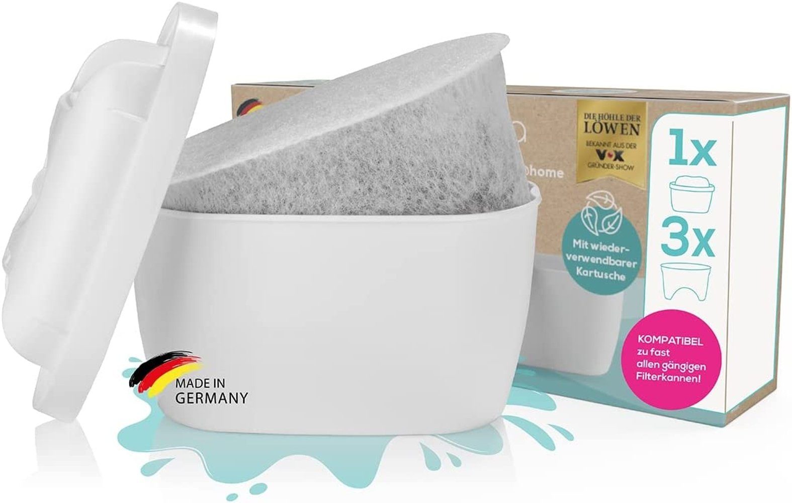 OUTLET-NORD Фільтри-Set Yucona Wasserfilter Starter-Kit, Starter-Set Kartuschen Фільтриtaschen Brita Maxtra 3 Taschen