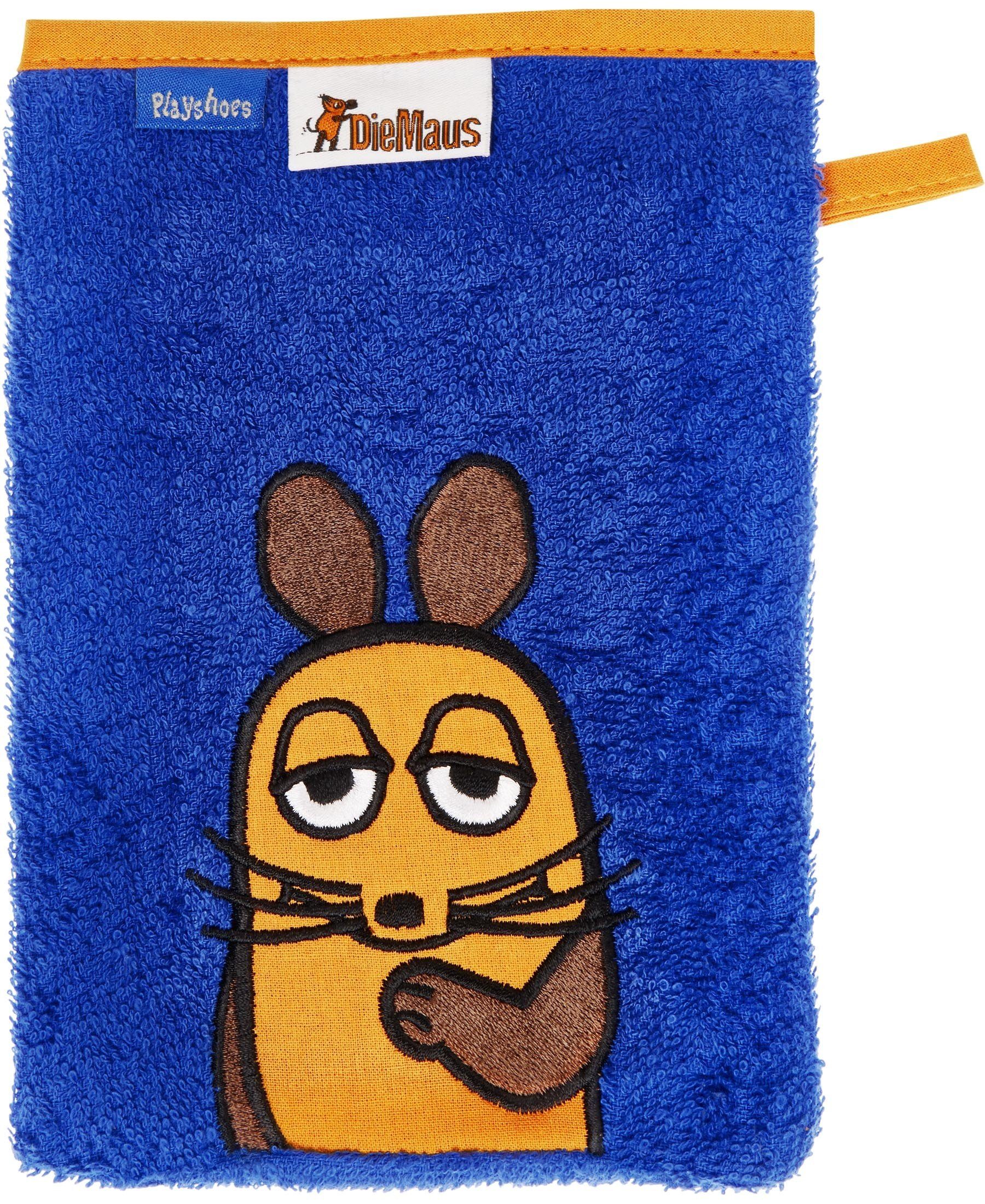 Playshoes Waschhandschuh Frottee-Waschhandschuh DIE MAUS