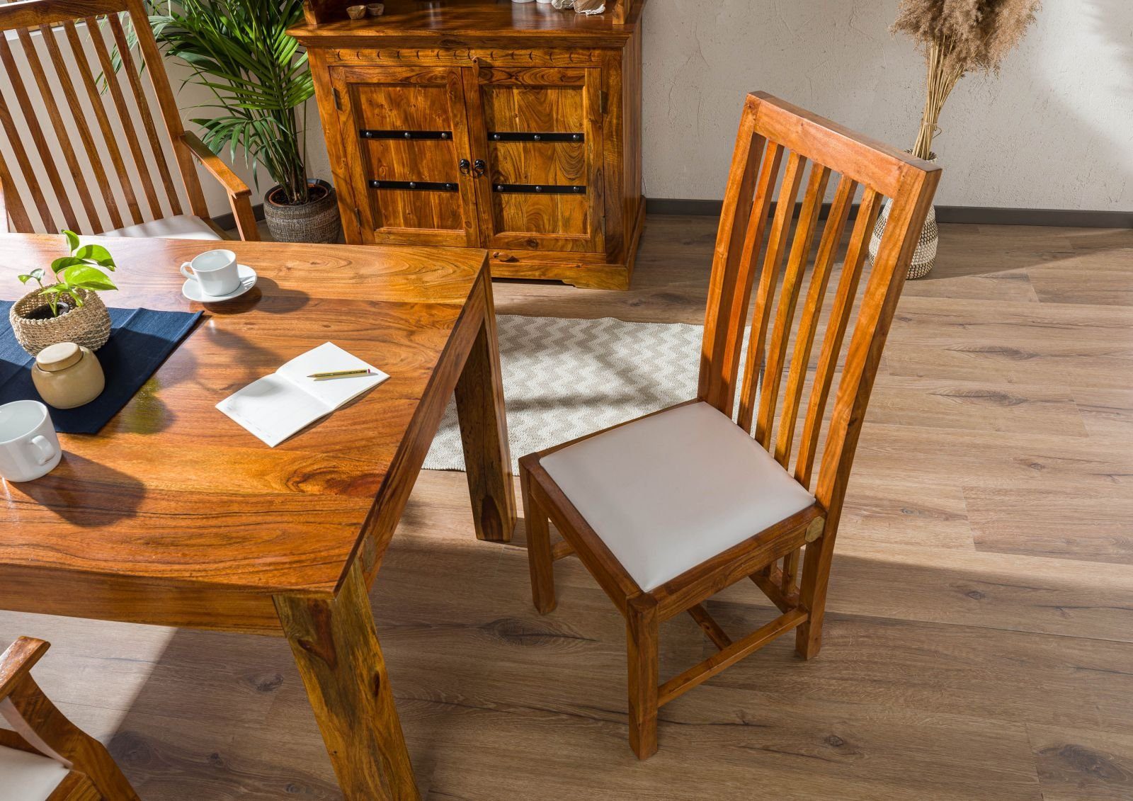 Massivmoebel24 Holzstuhl OXFORD, Stuhl Akazie 43x50x109 honig  lackiert OXF günstig online kaufen