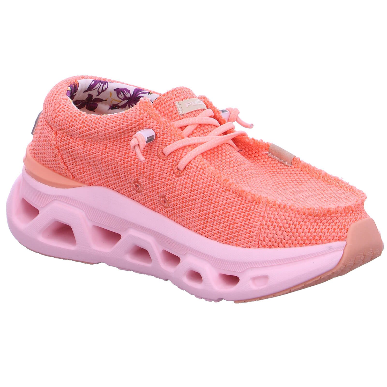 Fusion Slip-On Sneaker Damen Schuh Emma 5.0 Leinenoptik mit Gummizug - Leinenschuh Korksohle