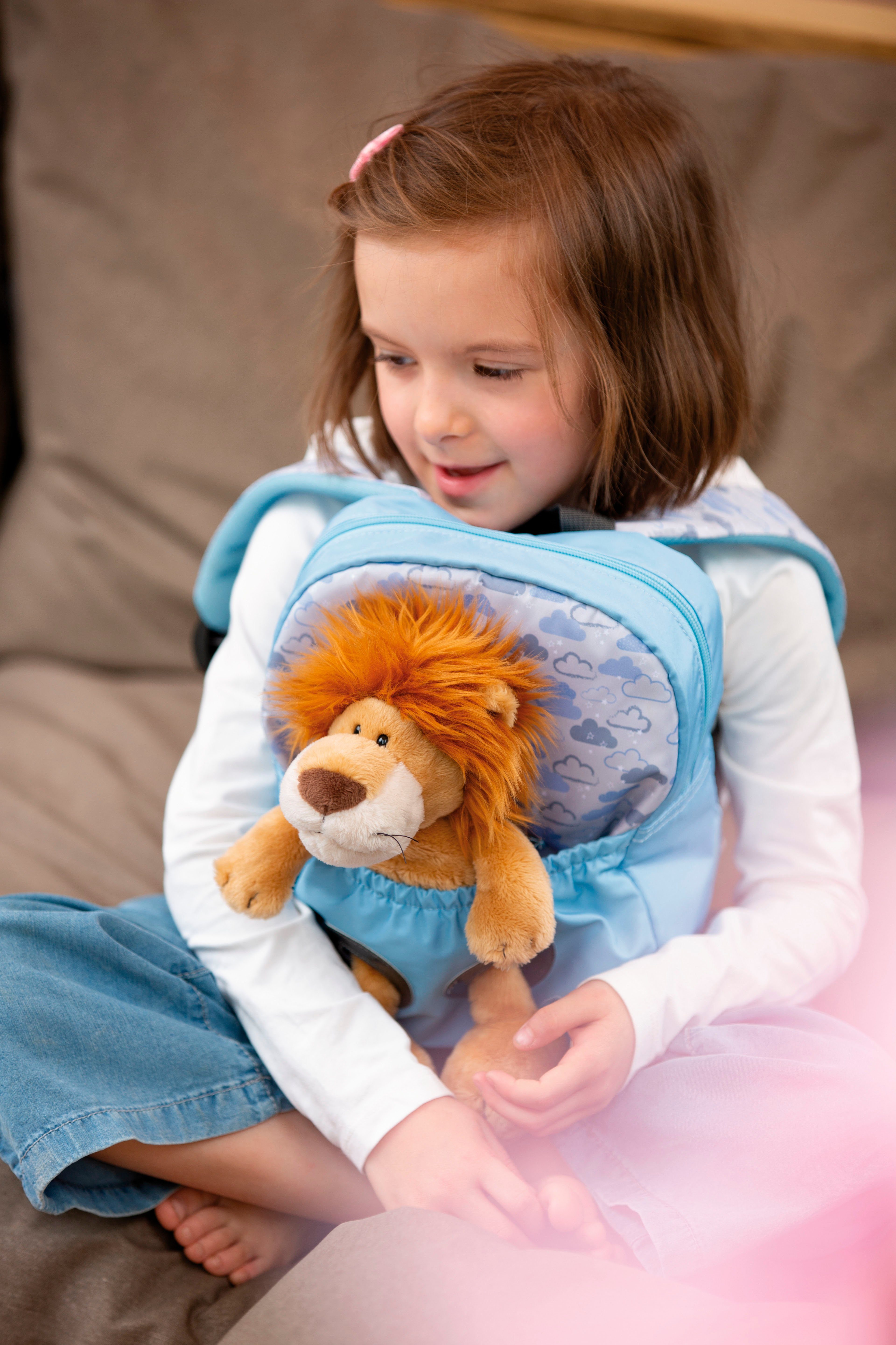 Nici Kinderrucksack Travel Friends, Rucksack mit Plüsch Löwe, 25 cm