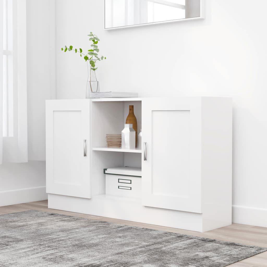 vidaXL Sideboard NA Sideboard Weiß 120x30,5x70 cm Spanplatte