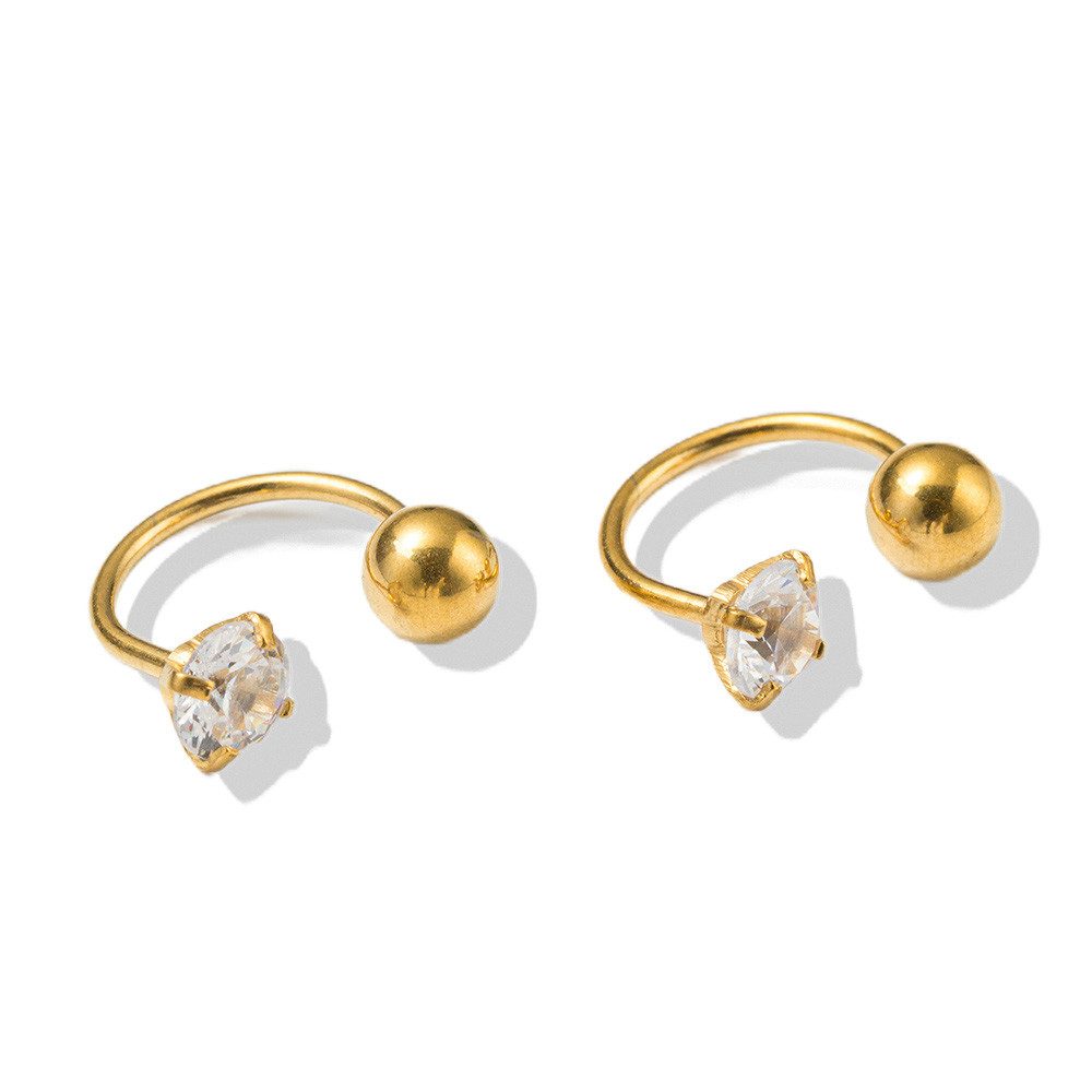 Firetti Paar Ohrstecker Schmuck Geschenk Edelstahl Ohrschmuck Ohrringe, Made in Germany - mit Zirkonia (synth)