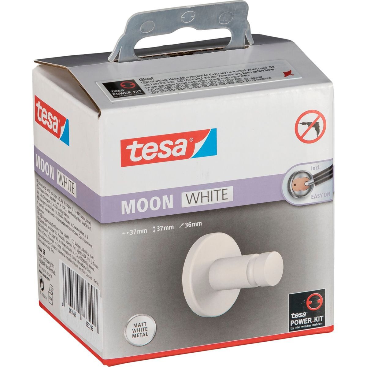 tesa Badaccessoire-Set Moon Handtuchhaken 40573 weiß matt