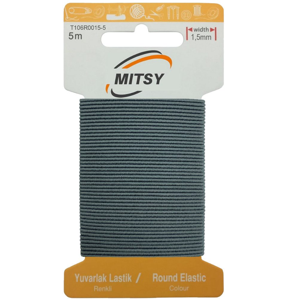 MITSY Gummibänder elastisches Gummiband 1,5/3/5/6/8/10/20/30 mm Gummilitze 5/10/25/100 m, Reißfest, Stark für Kleidung & DIY, ISO 9001/14001/OHSAS zertifiziert