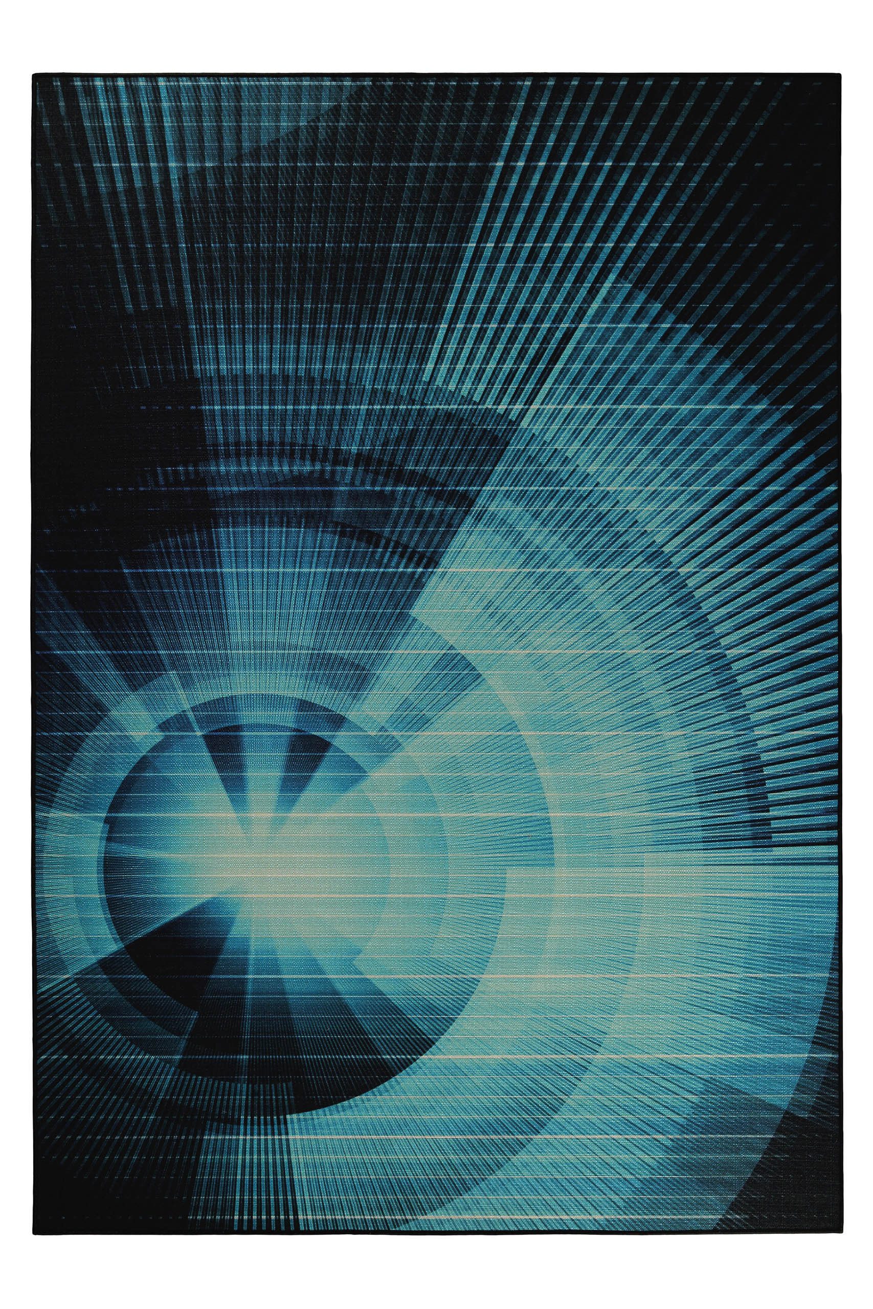Wecon home Teppich Cyber Swirl, rechteckig, Höhe: 5 mm, Gamer Teppich, gewebt, Cyberpunk, robust, Gaming Room, rutschfest
