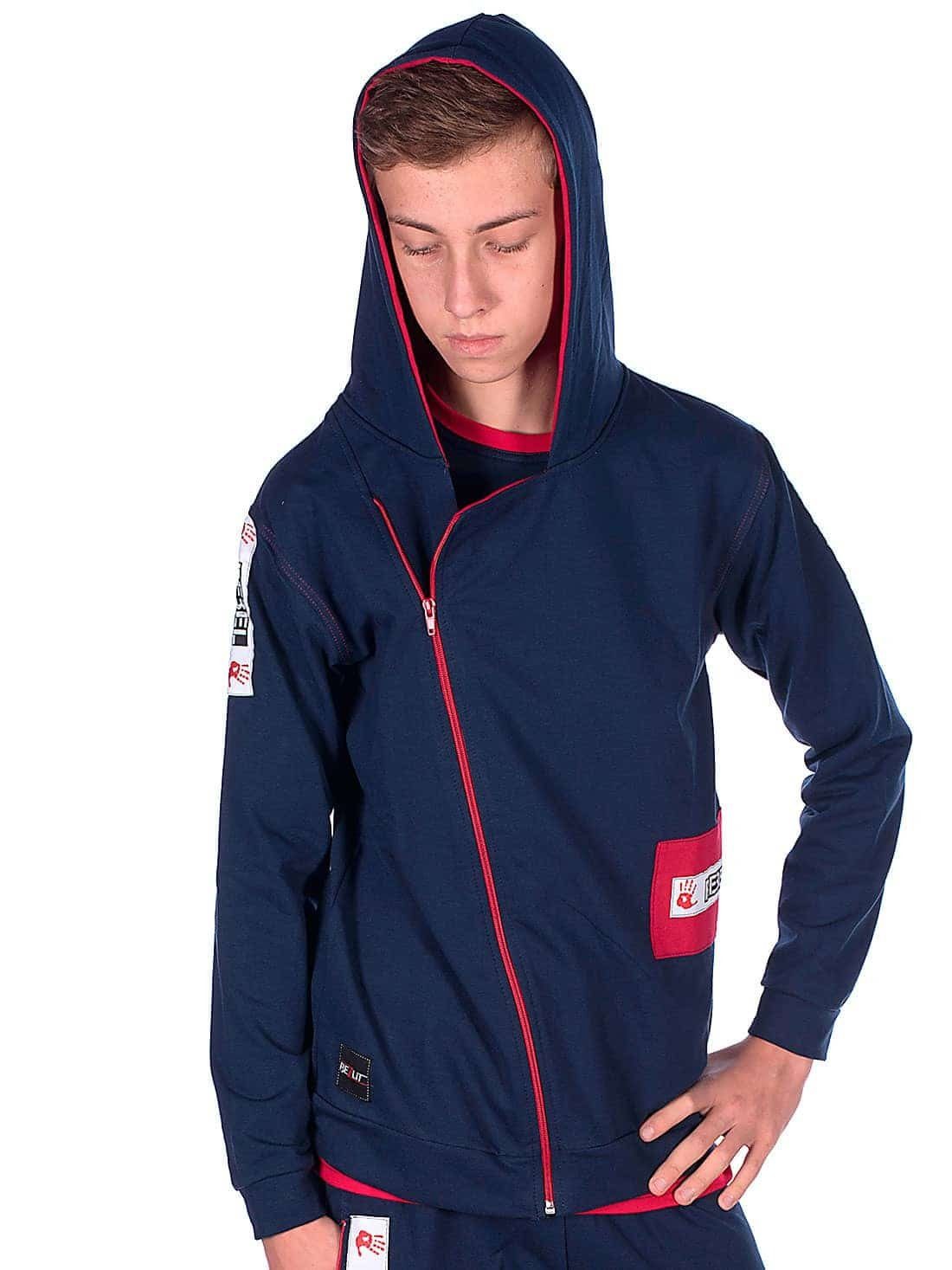 Kapuzensweatjacke Kinder Jungen Sweatjacke Rebel