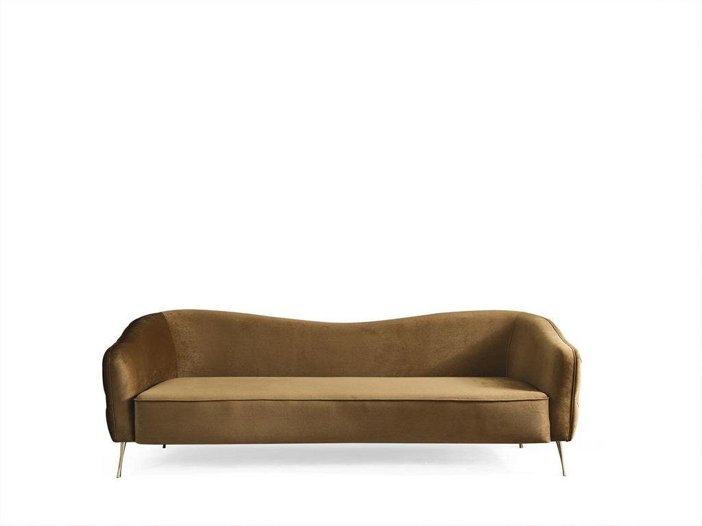 Sitzer 3 Neu 3-Sitzer Luxus Textil Design Wohnzimmer Braun Couch Sofa Modern JVmoebel