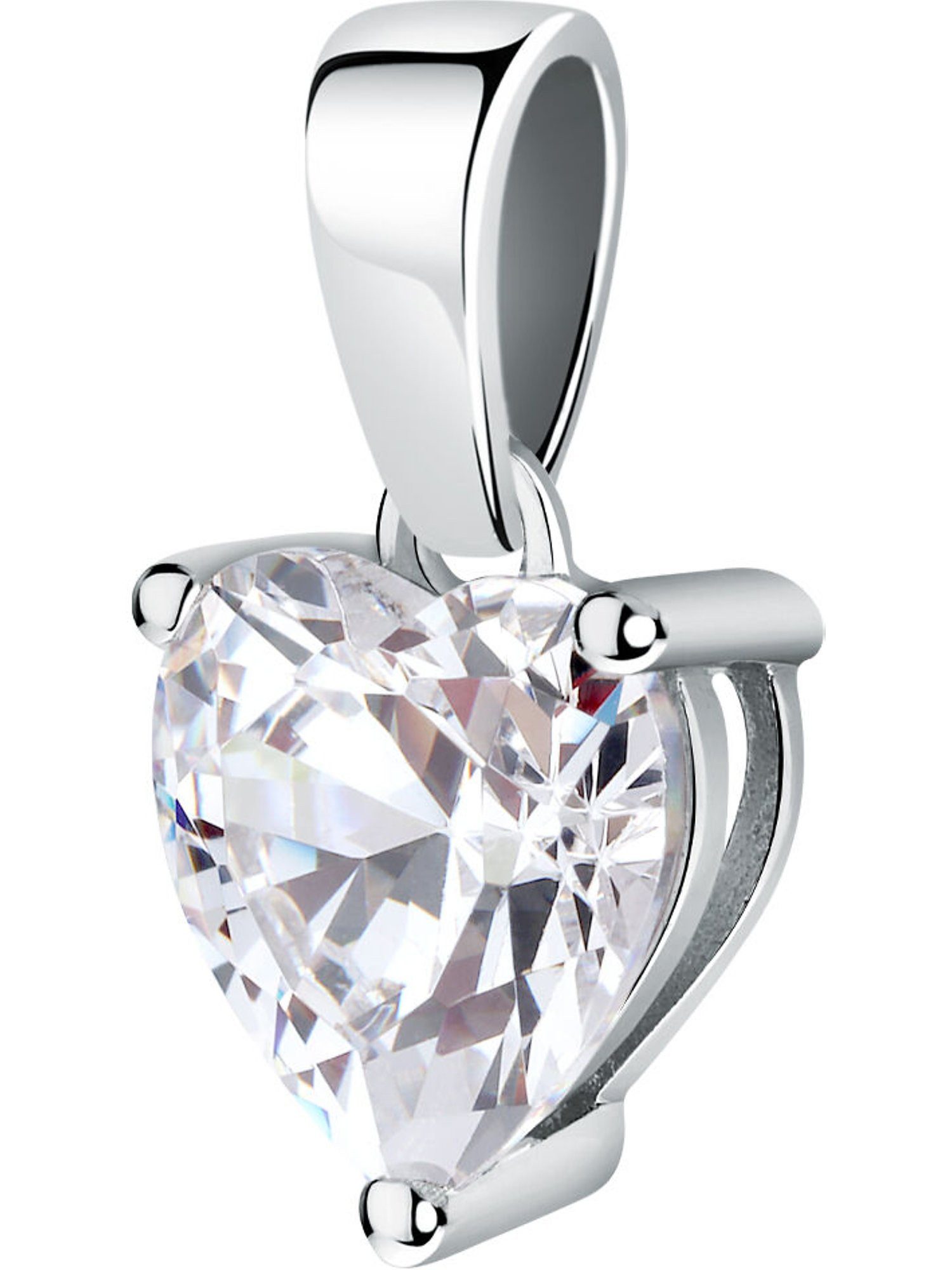 Kettenanhänger FAVS Damen-Anhänger 375er Weißgold 1 Zirkonia