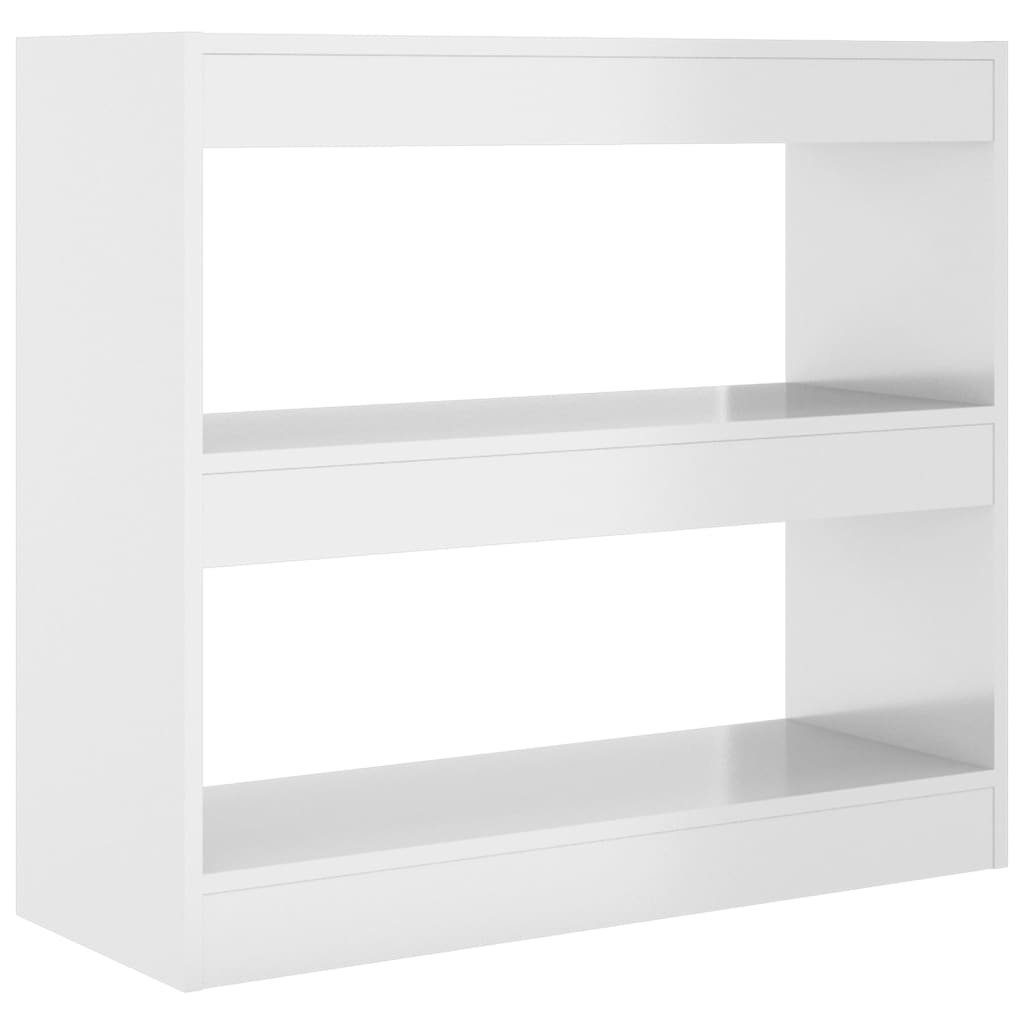 Hochglanz-Weiß cm Bücherregal/Raumteiler 80x30x72 Bücherregal furnicato