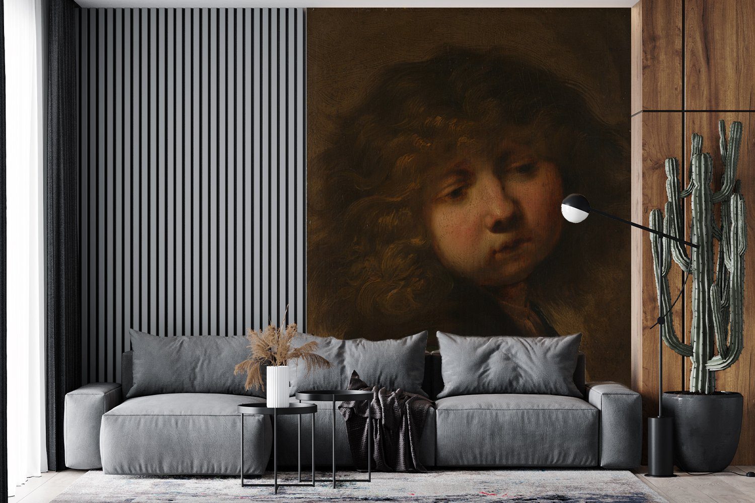 MuchoWow Rembrandt (4 Wandtapete bedruckt, Vinyl Tapete Rijn, Fototapete - van des für Jungen Montagefertig Der Wohnzimmer, Kopf St), Matt,