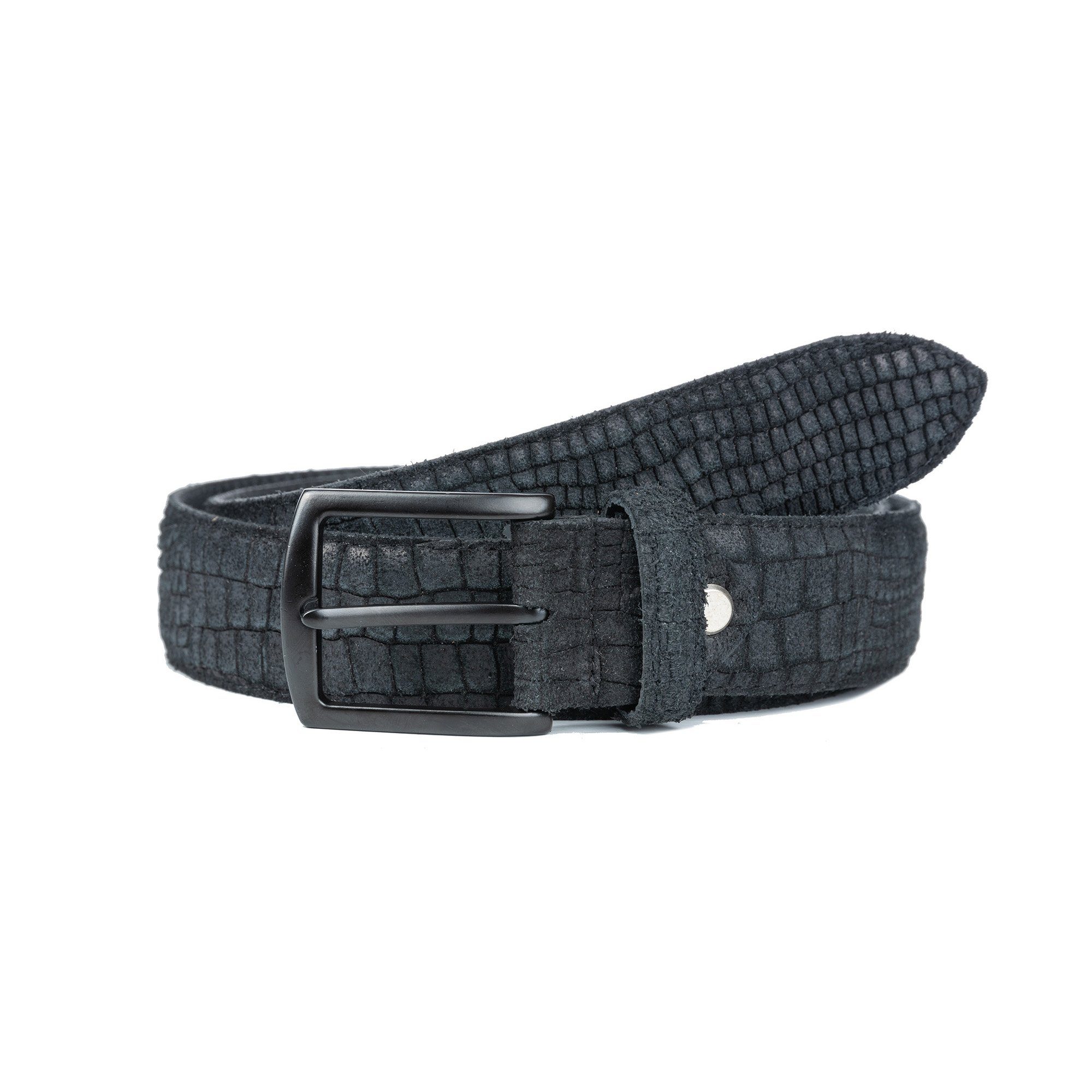 Cassandra Accessoires Ledergürtel "Black Kroko" mit exotischer Reptilprägung, ECHT LEDER