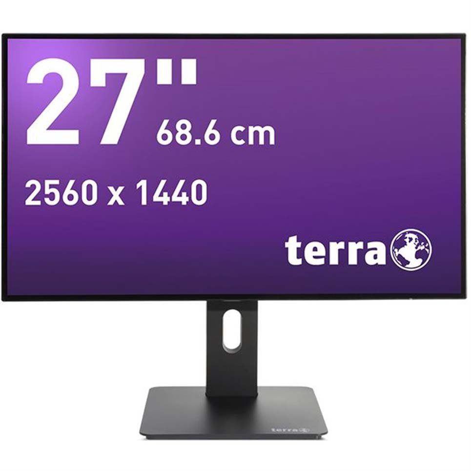 TERRA LED 2766W PV schwarz GREENLINE PLUS LED-Monitor (68,60 cm/27 ", 2560 x 1440 (WQHD) px, Full HD, 5 ms Reaktionszeit, LED, Pivot, DP, HDMI)