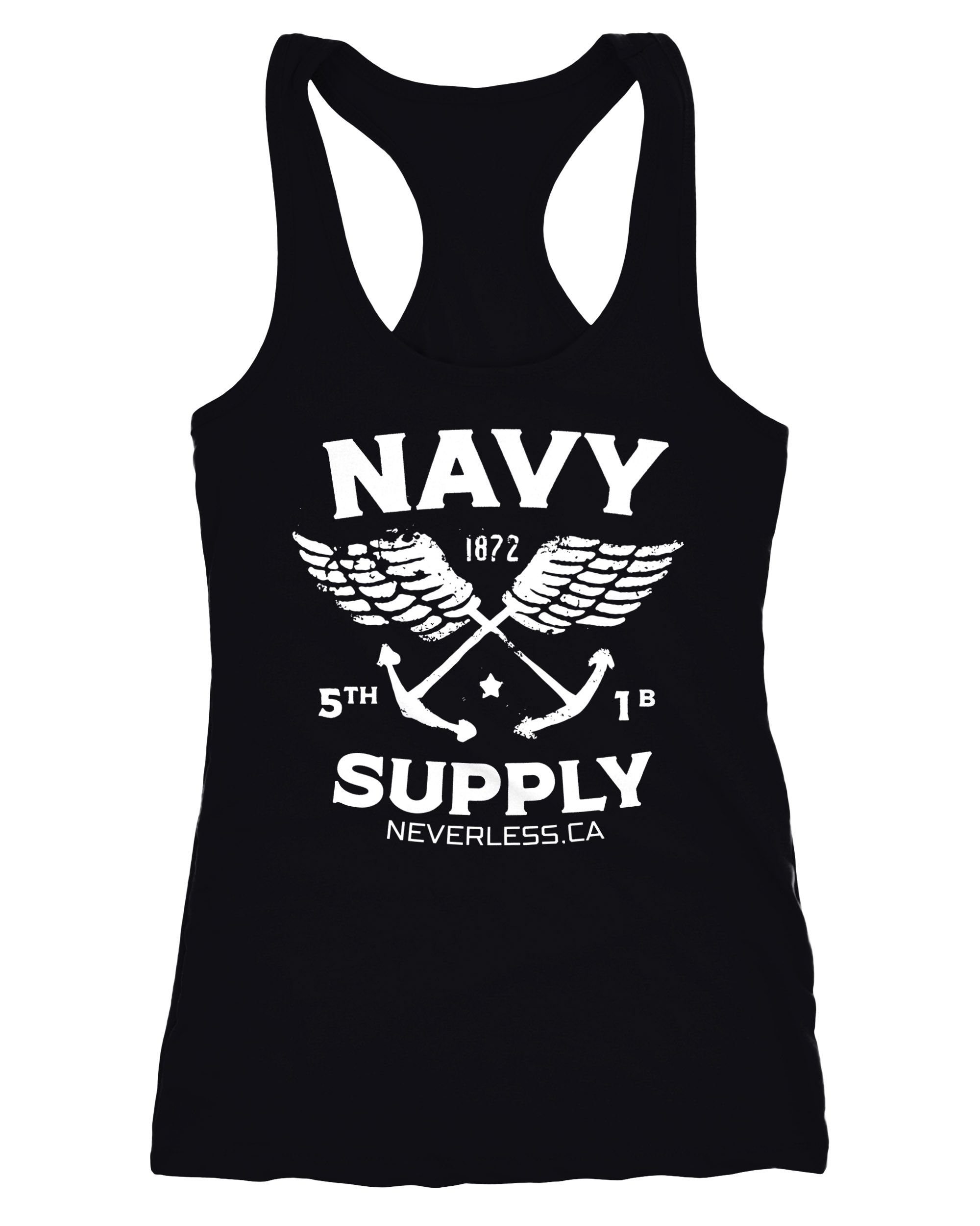 Neverless Tanktop Damen Tank-Top Nautical Maritim mit Flügeln Navy Supply Racerback Neverless®