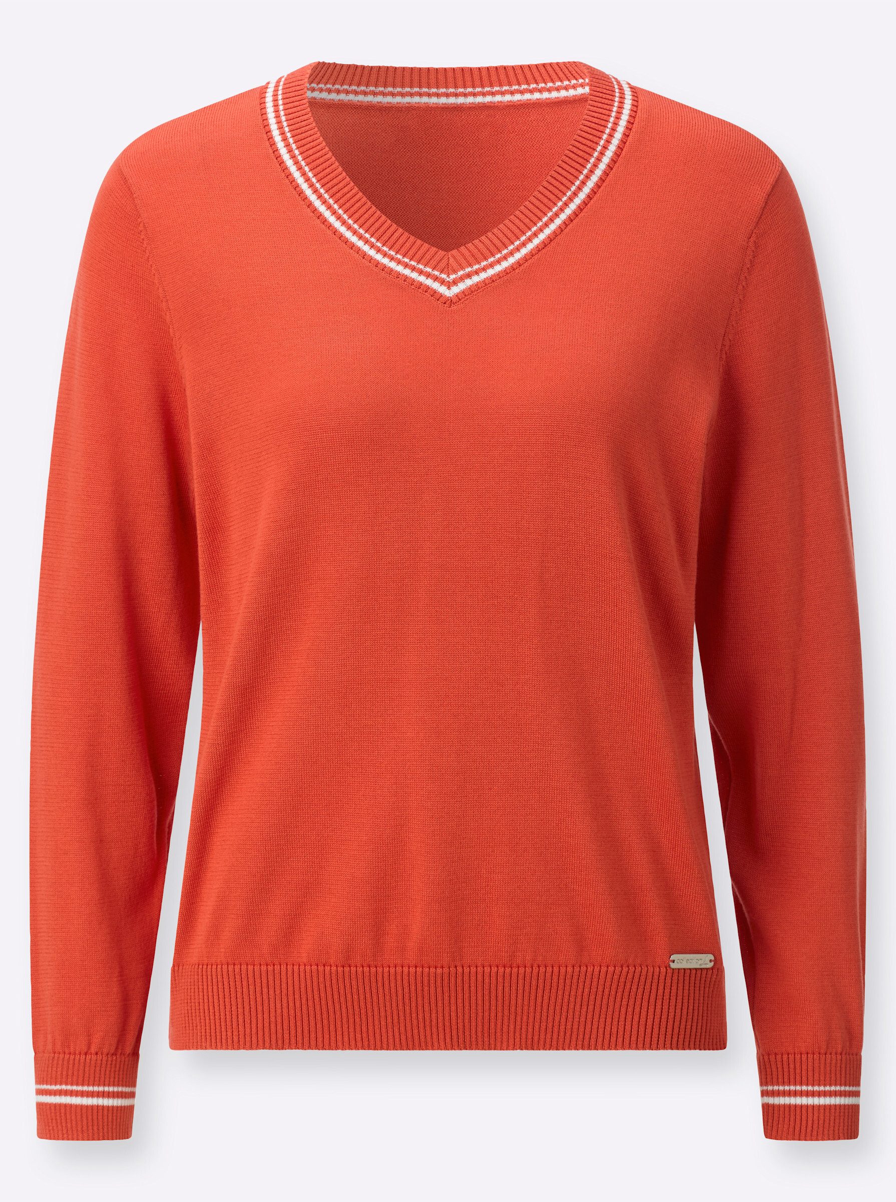 Witt Strickpullover V-Pullover Langarm