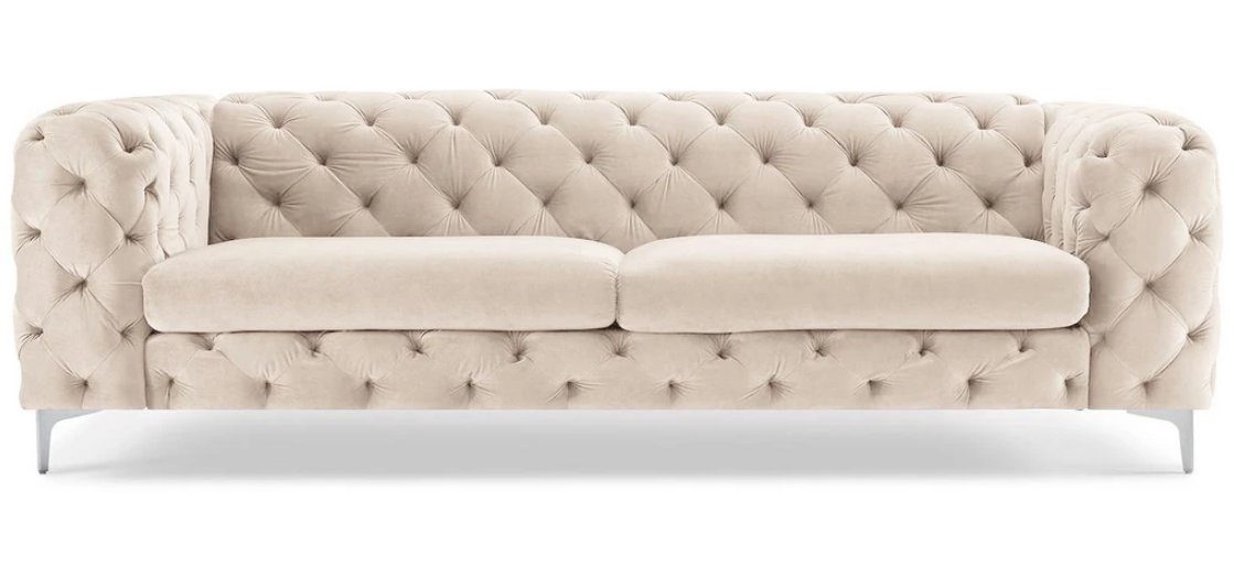 JVmoebel Sofa Dreisitzer, Chesterfield Wohnzimmer Sofa Textil Modern in Europe Made Möbel