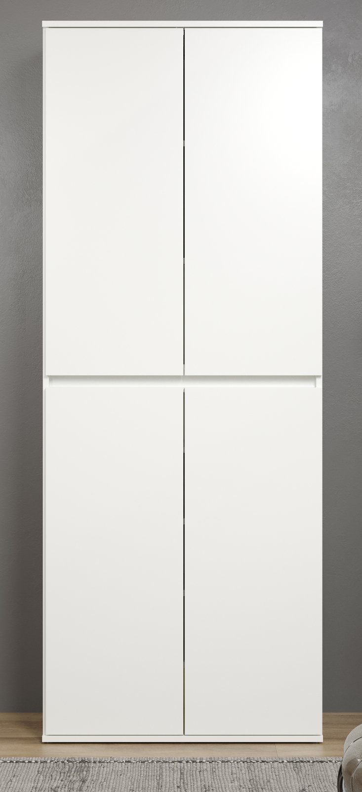 Inn.Furn Garderobenschrank Nevada (Garderobe und Schuhschrank, 4-türig, BxH ca. 74x191 cm) variable Inneneinteilung
