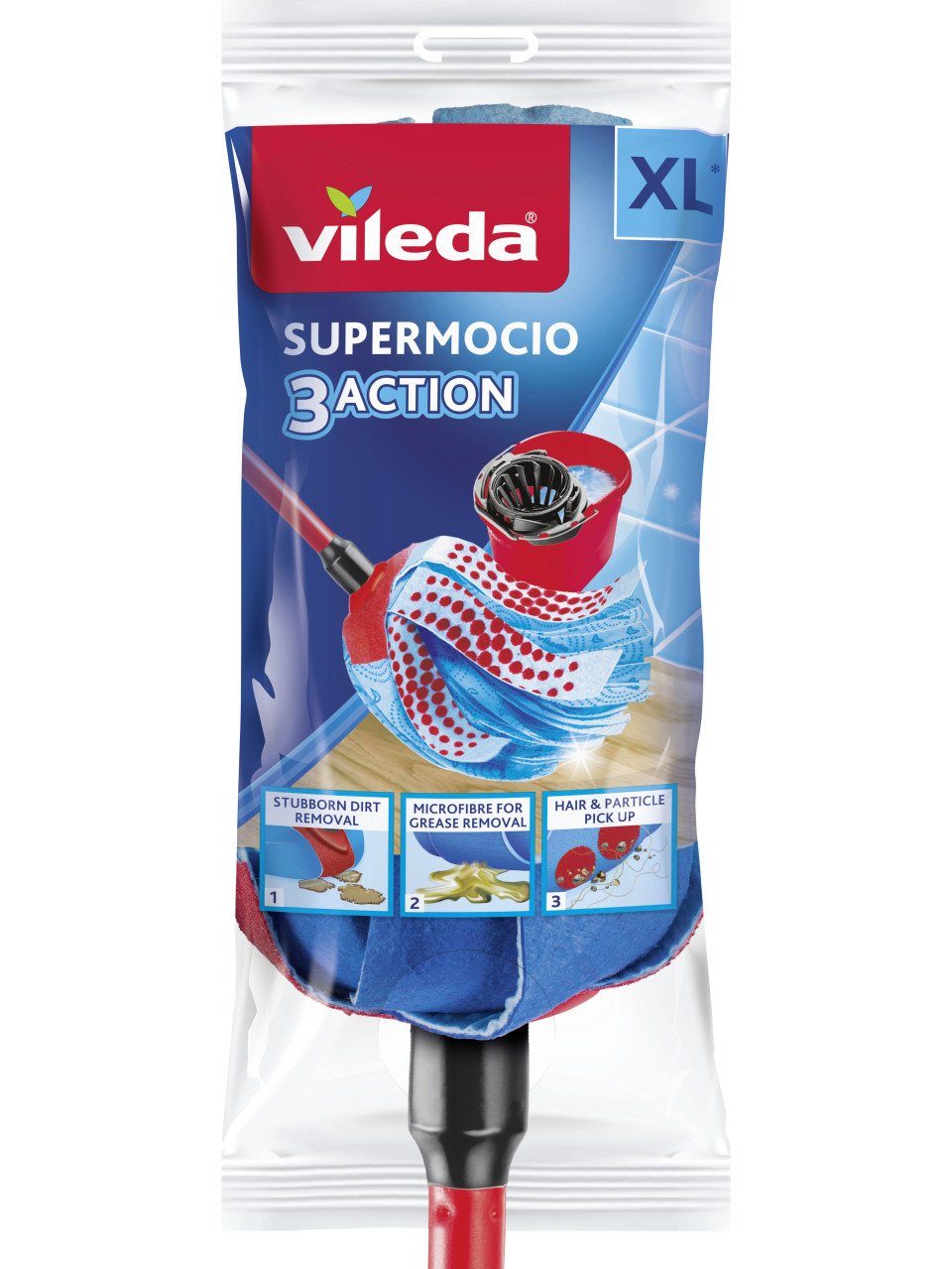 Staubwischer Vileda Wischmop mit Stiel Supermocio XL