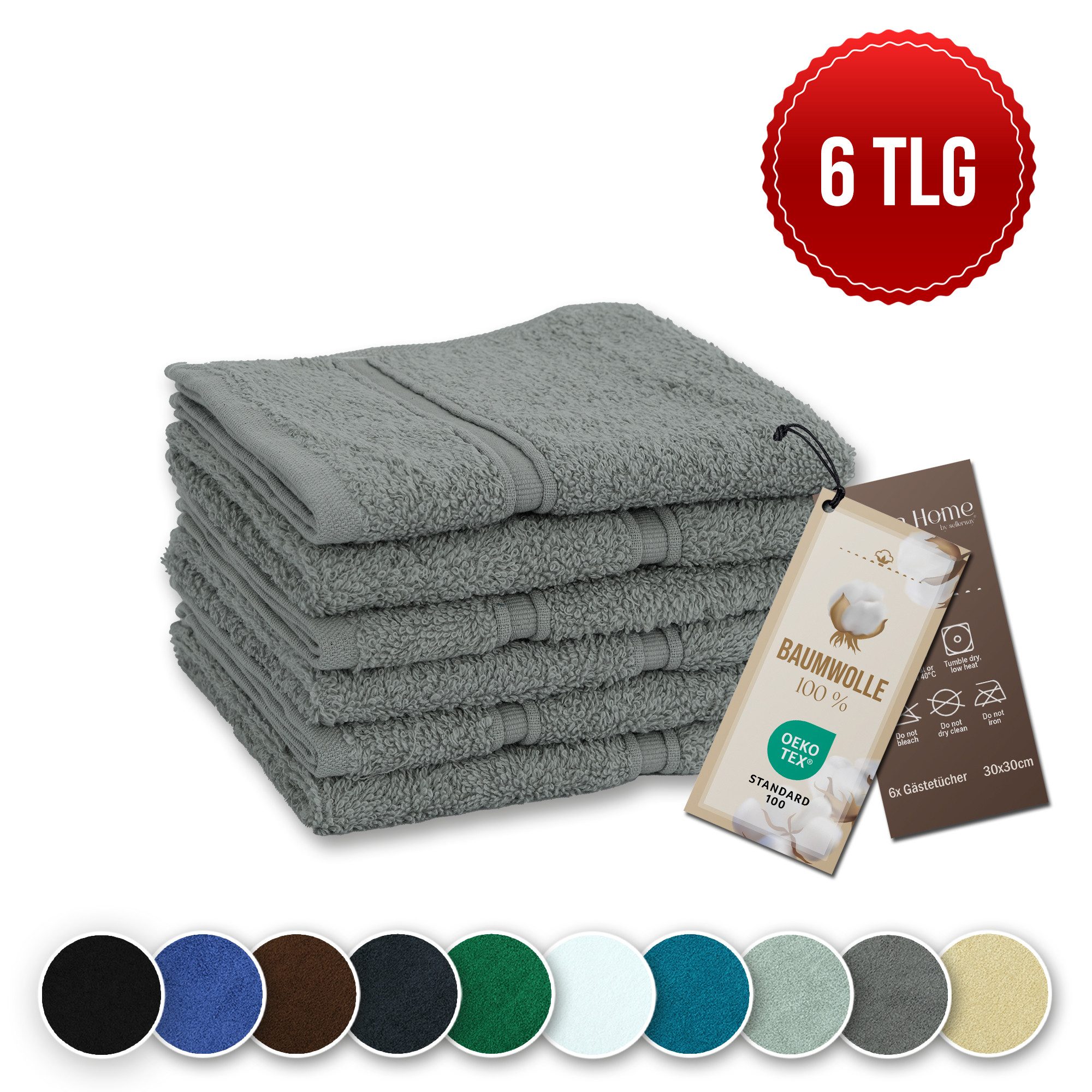 Veluna Home Gästehandtücher 30x30 cm Premium günstig online kaufen